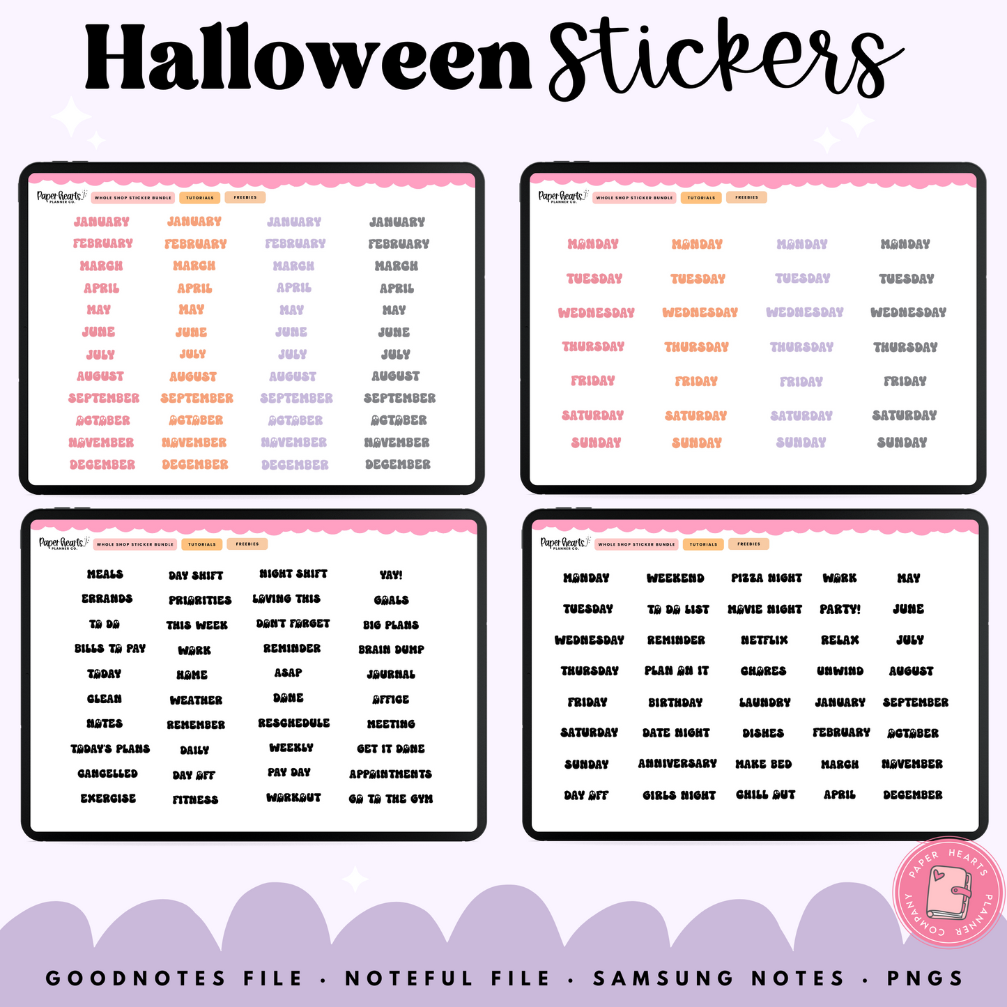Retro Halloween Stickers