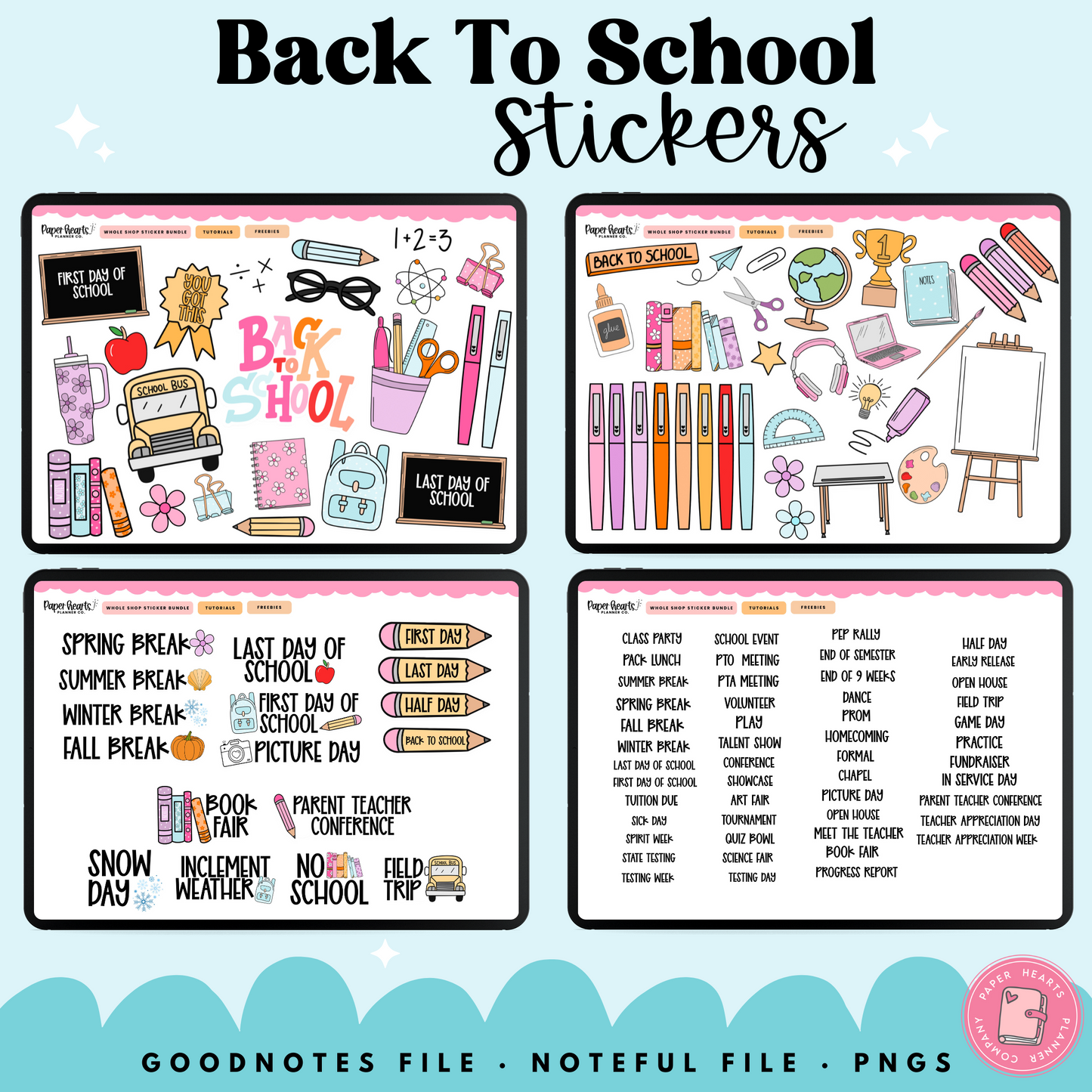 School Days Stickers