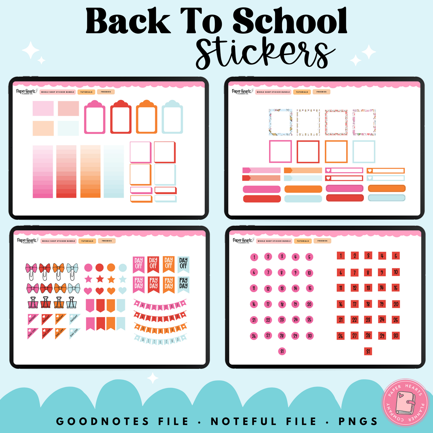 School Days Stickers