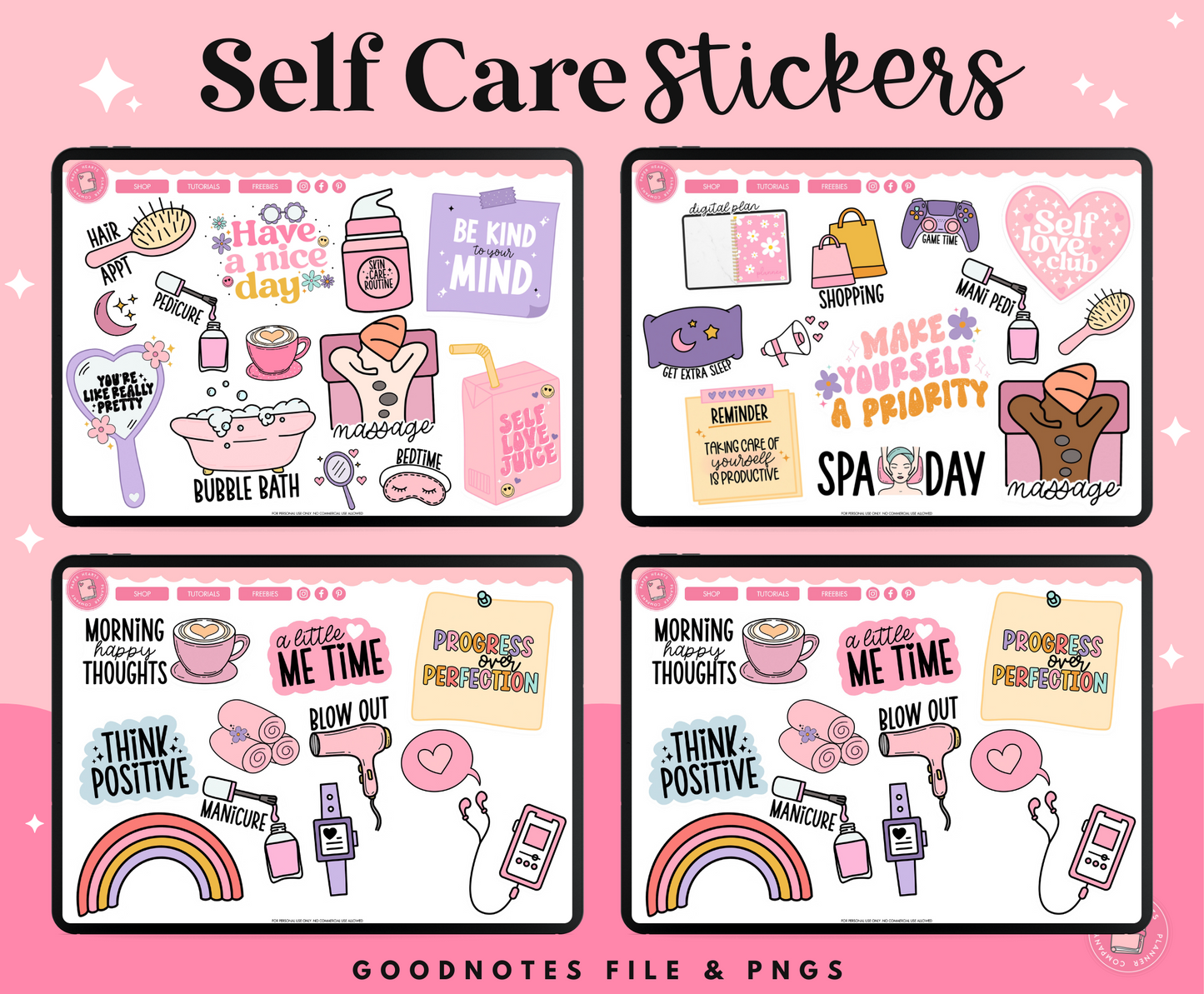 Self Care - Self Love Stickers