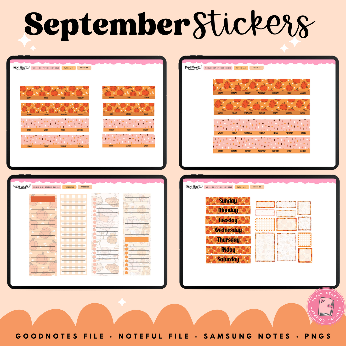 September Fall Stickers