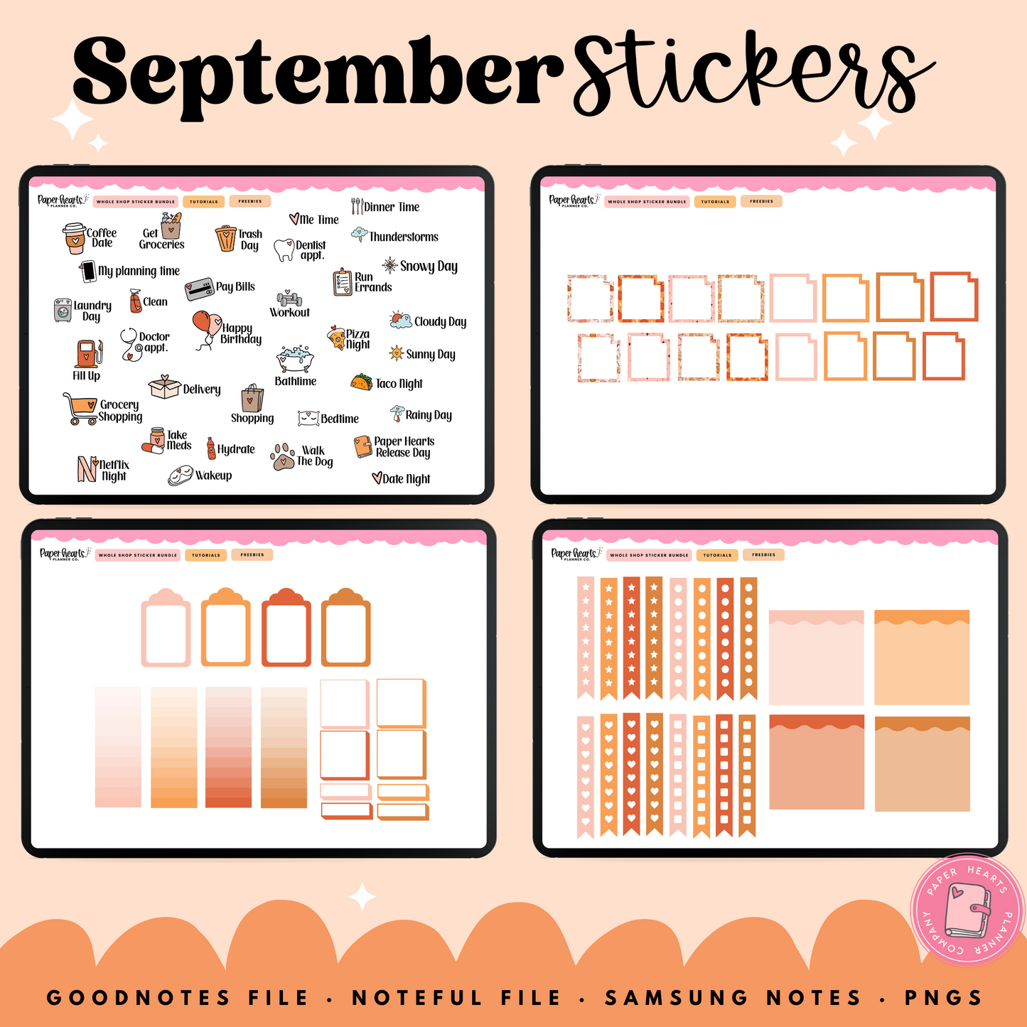 September Fall Stickers