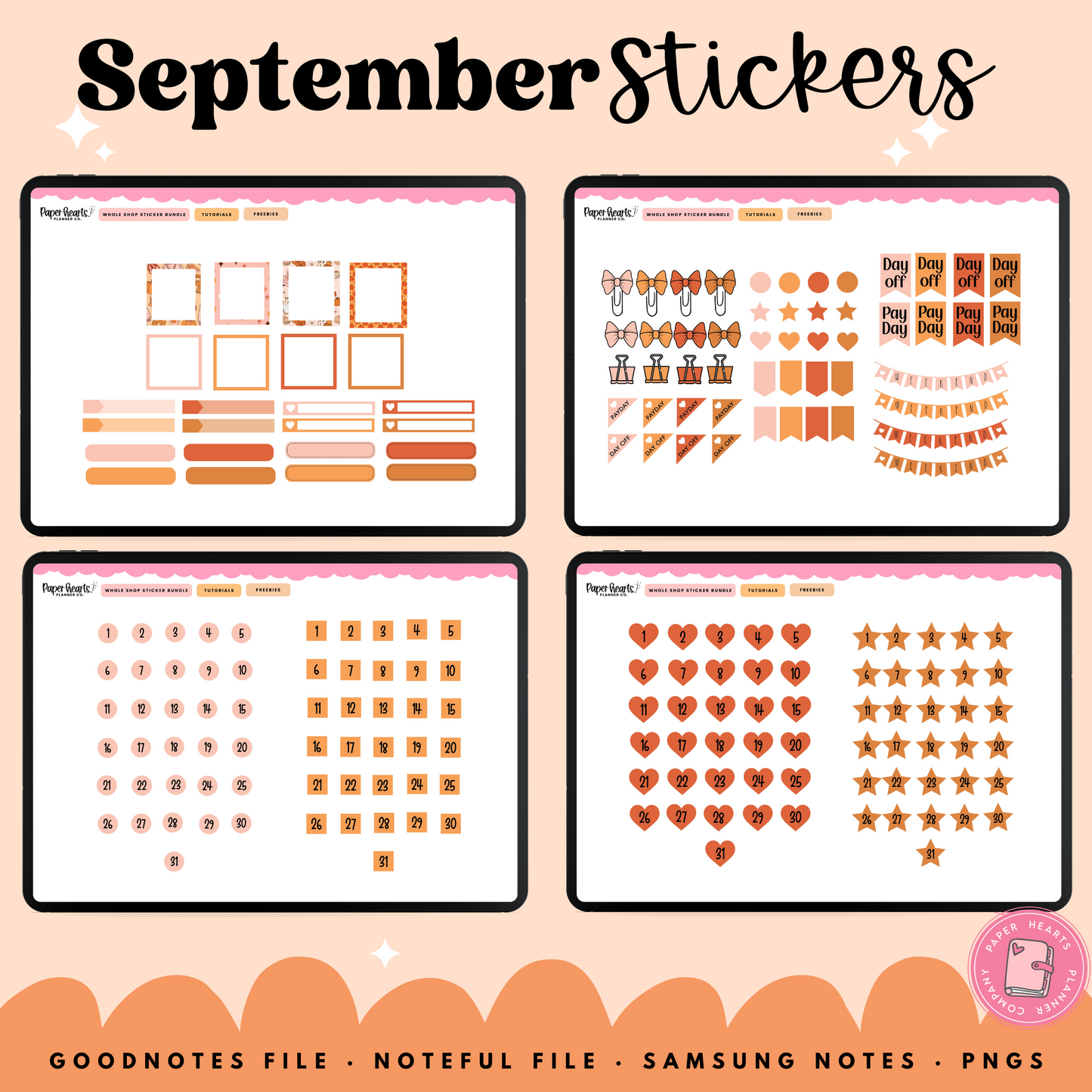 September Fall Stickers