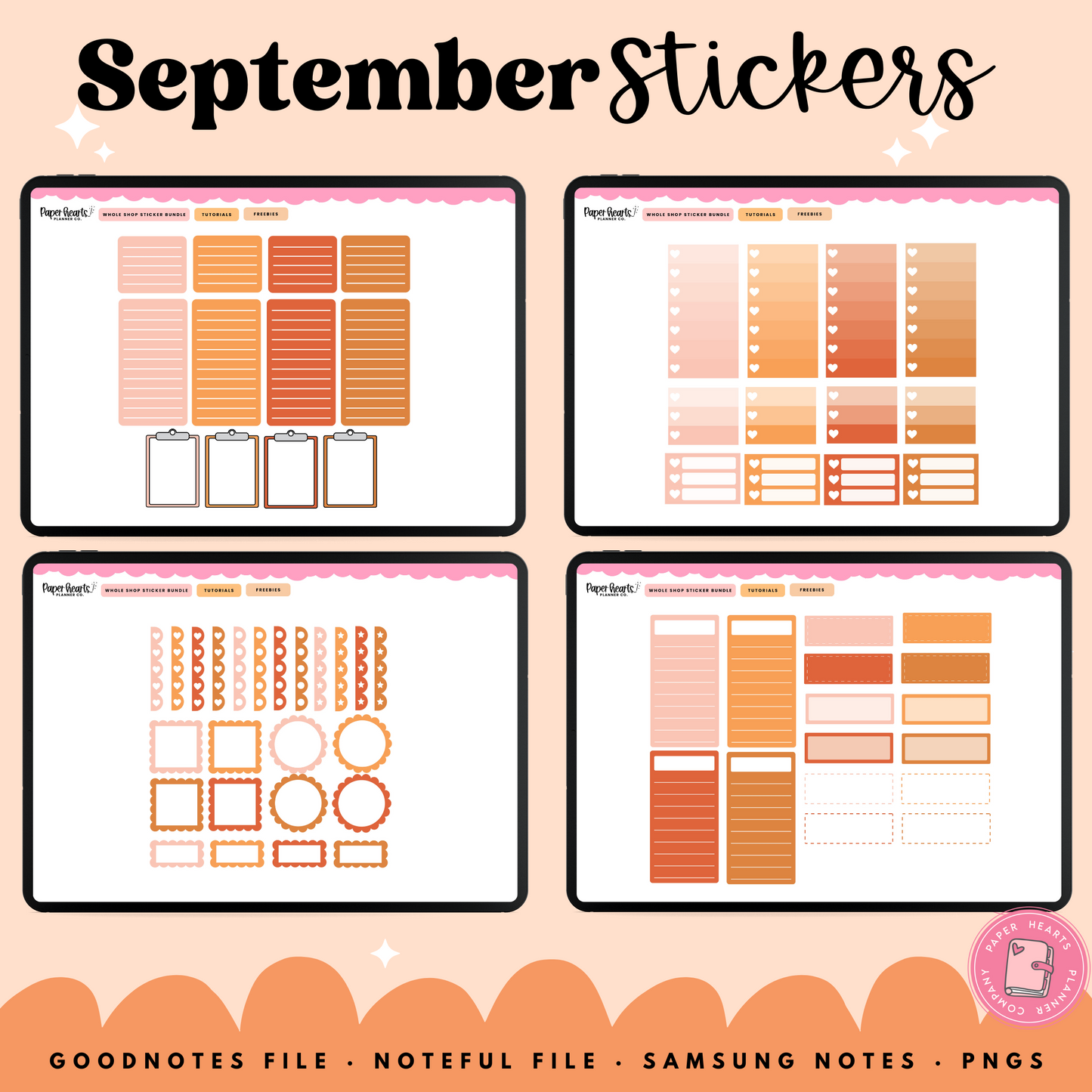 September Fall Stickers