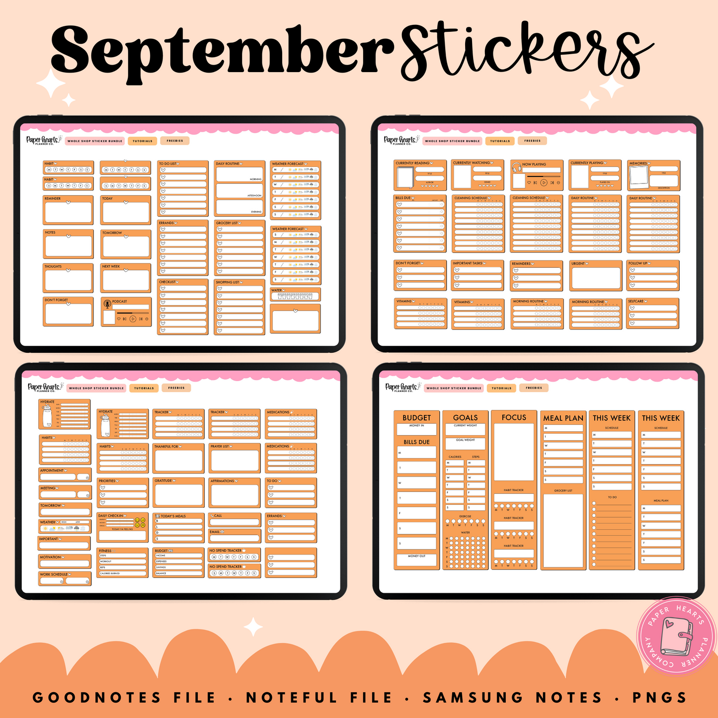 September Fall Stickers