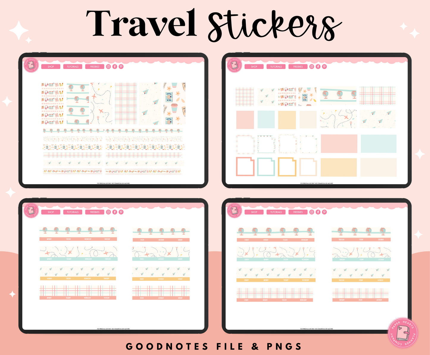 Spring Break Travel Stickers