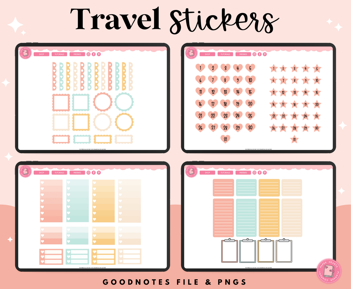 Spring Break Travel Stickers