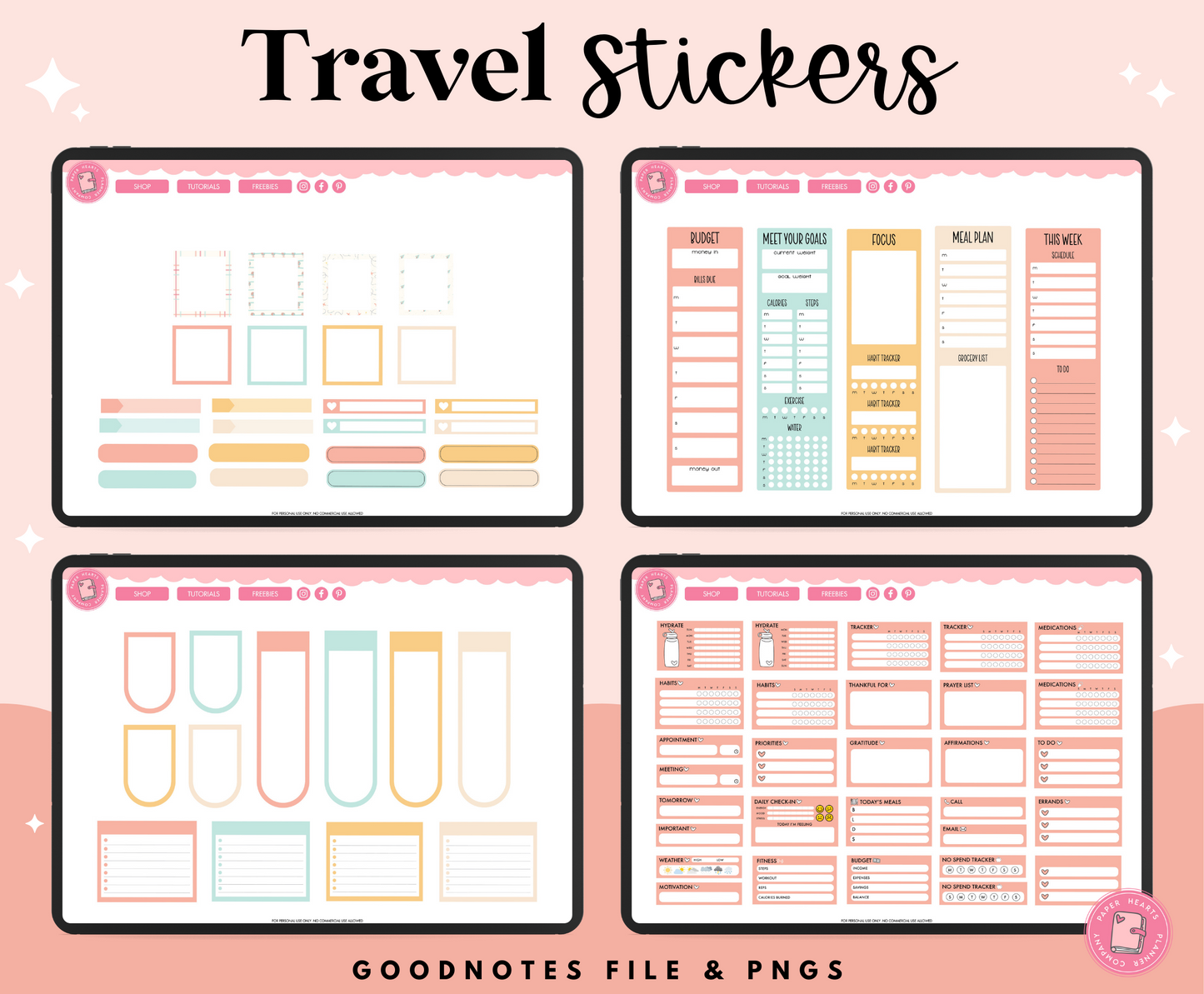 Spring Break Travel Stickers