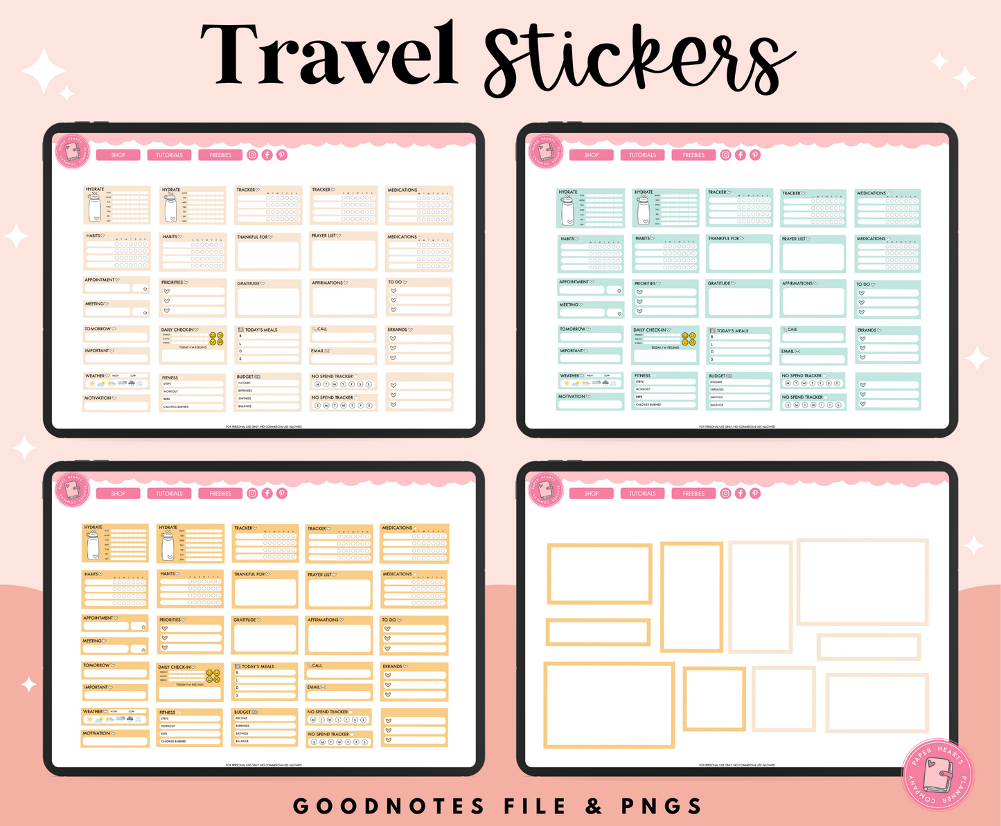 Spring Break Travel Stickers