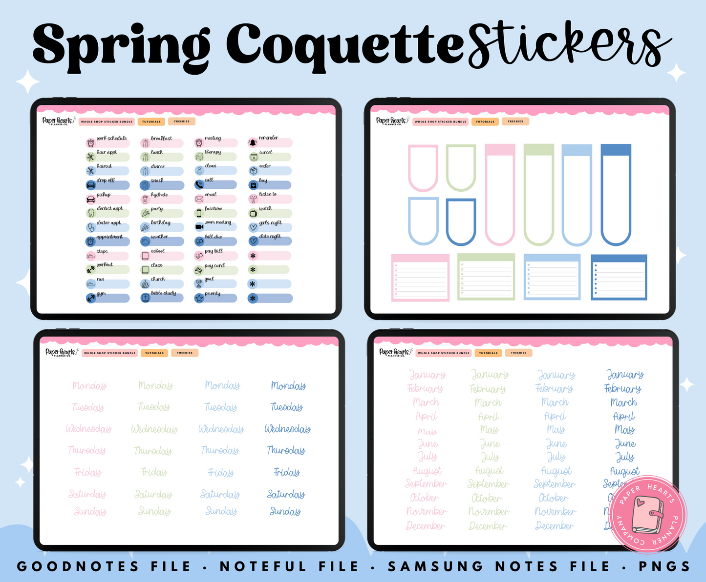 Spring Coquette Stickers