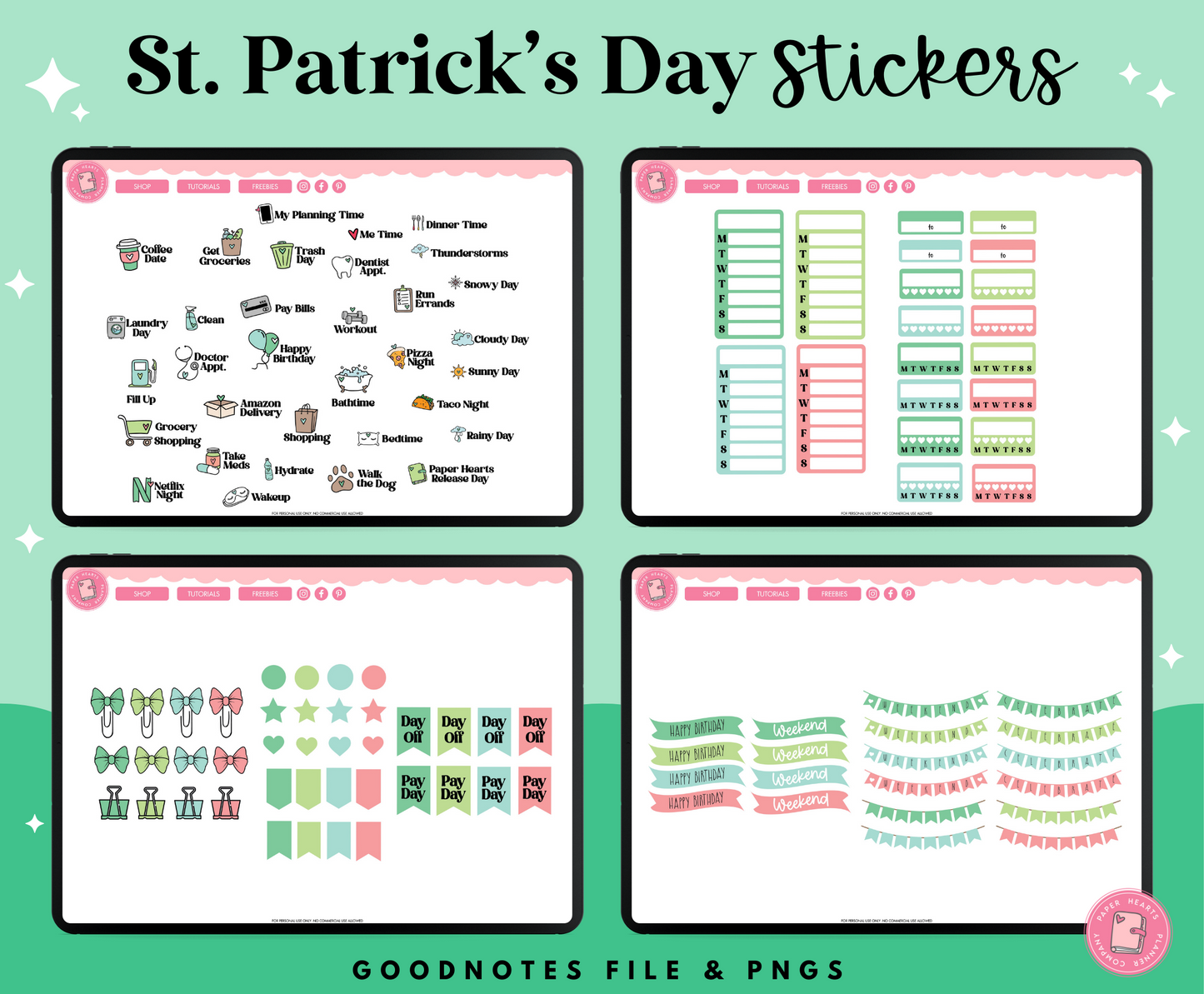 St. Patrick's Day Lucky Charm Stickers