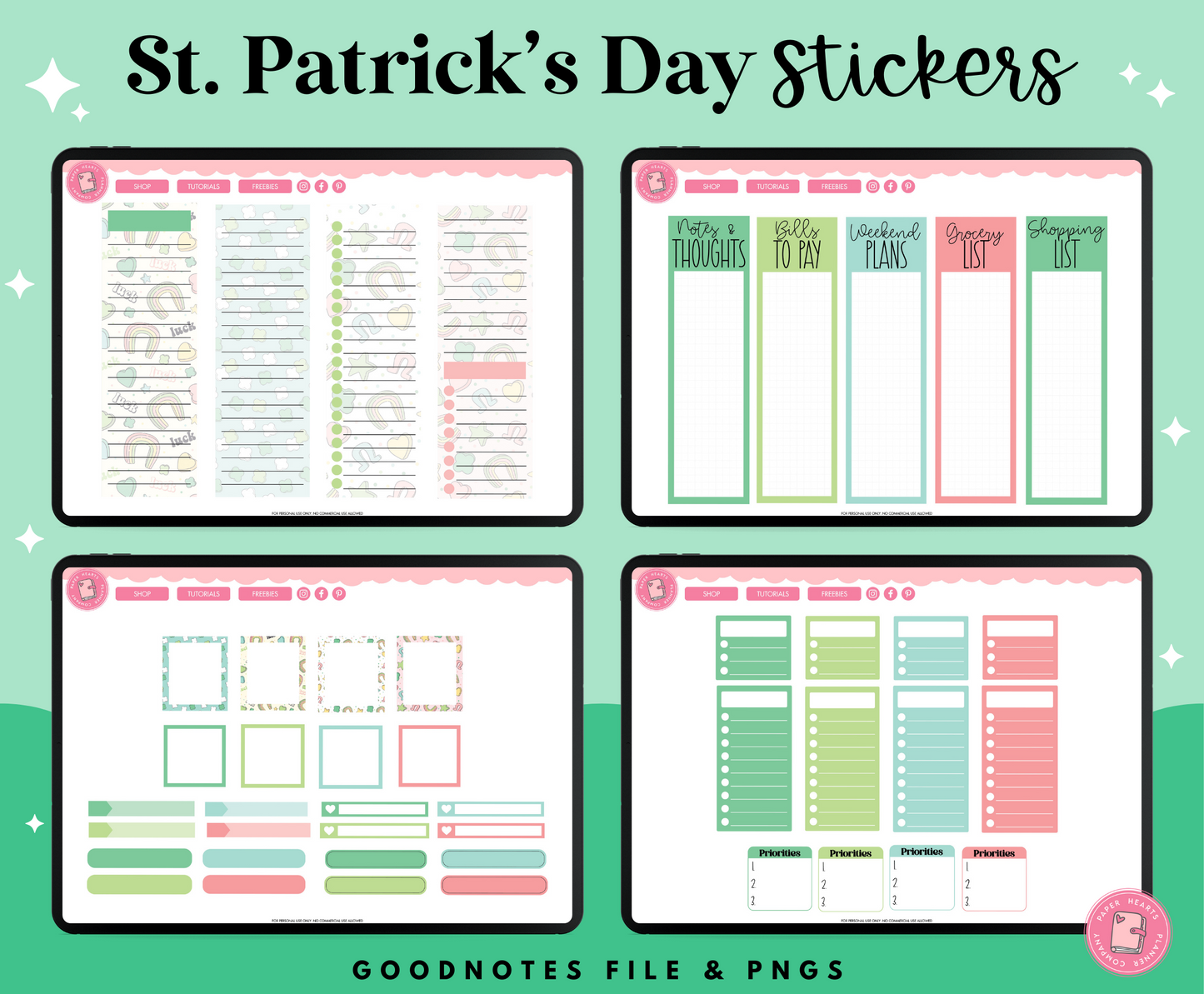 St. Patrick's Day Lucky Charm Stickers