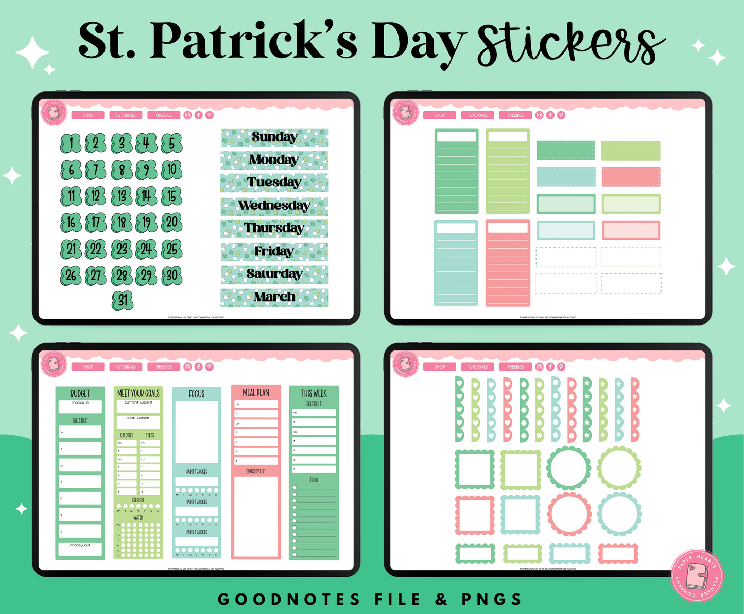 St. Patrick's Day Lucky Charm Stickers