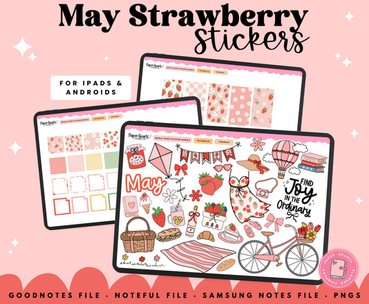 May Strawberry Stickers