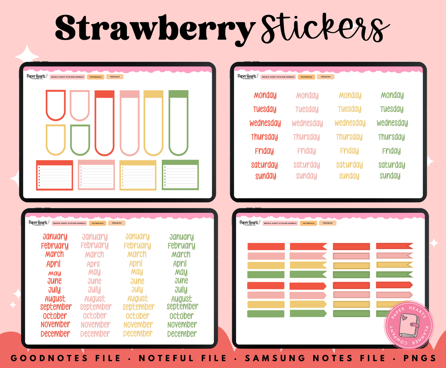May Strawberry Stickers