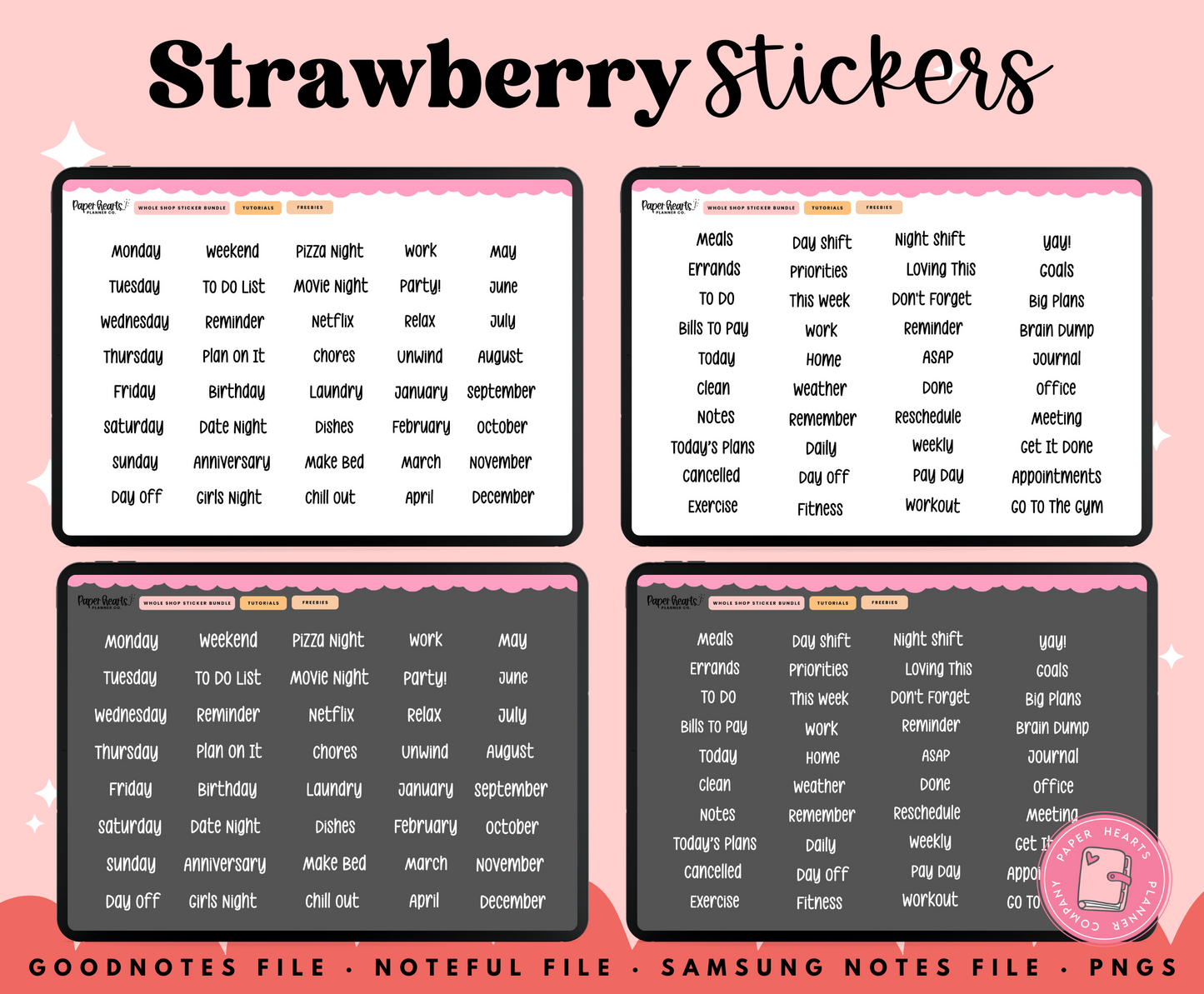 May Strawberry Stickers