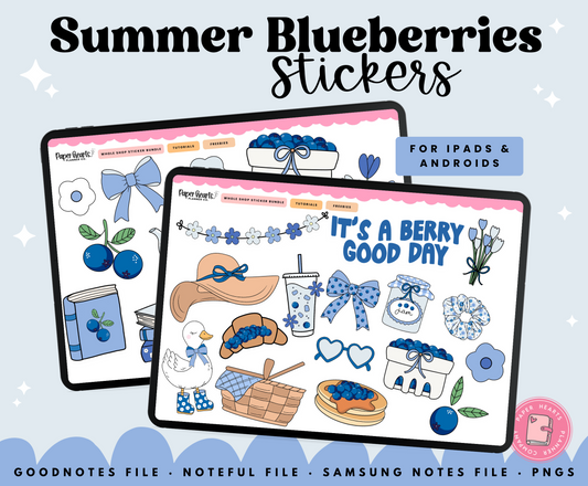 Summer Blueberries Stickers