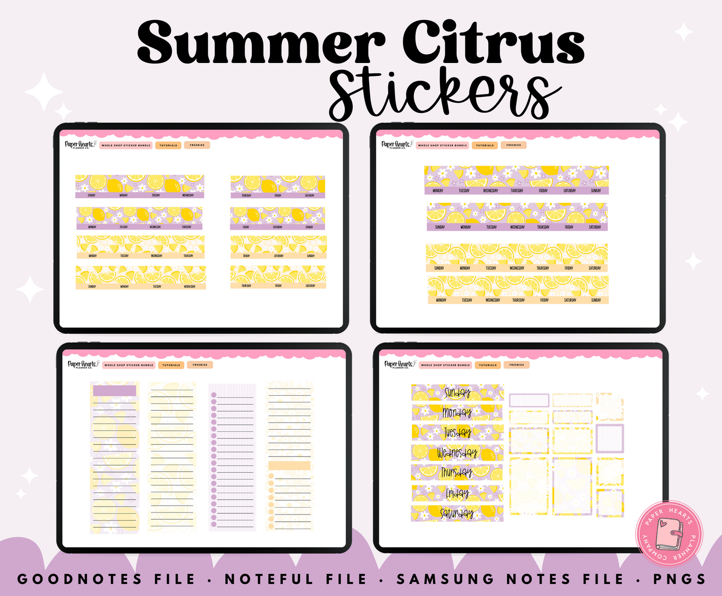 Summer Citrus Stickers