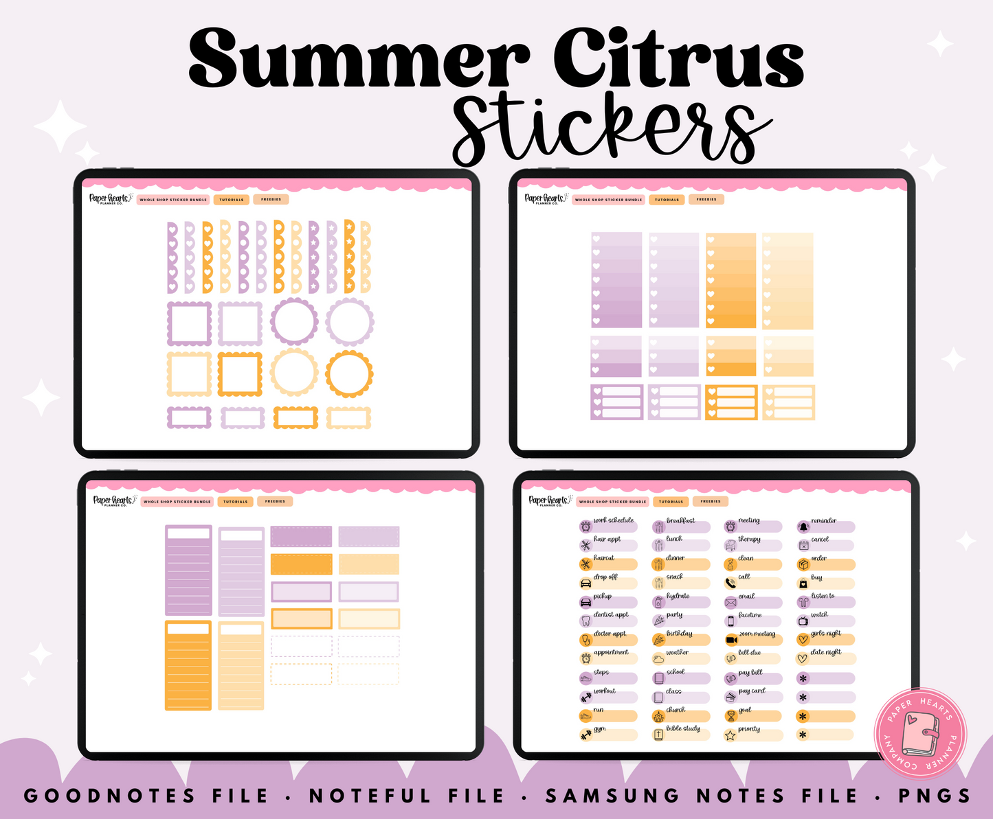 Summer Citrus Stickers