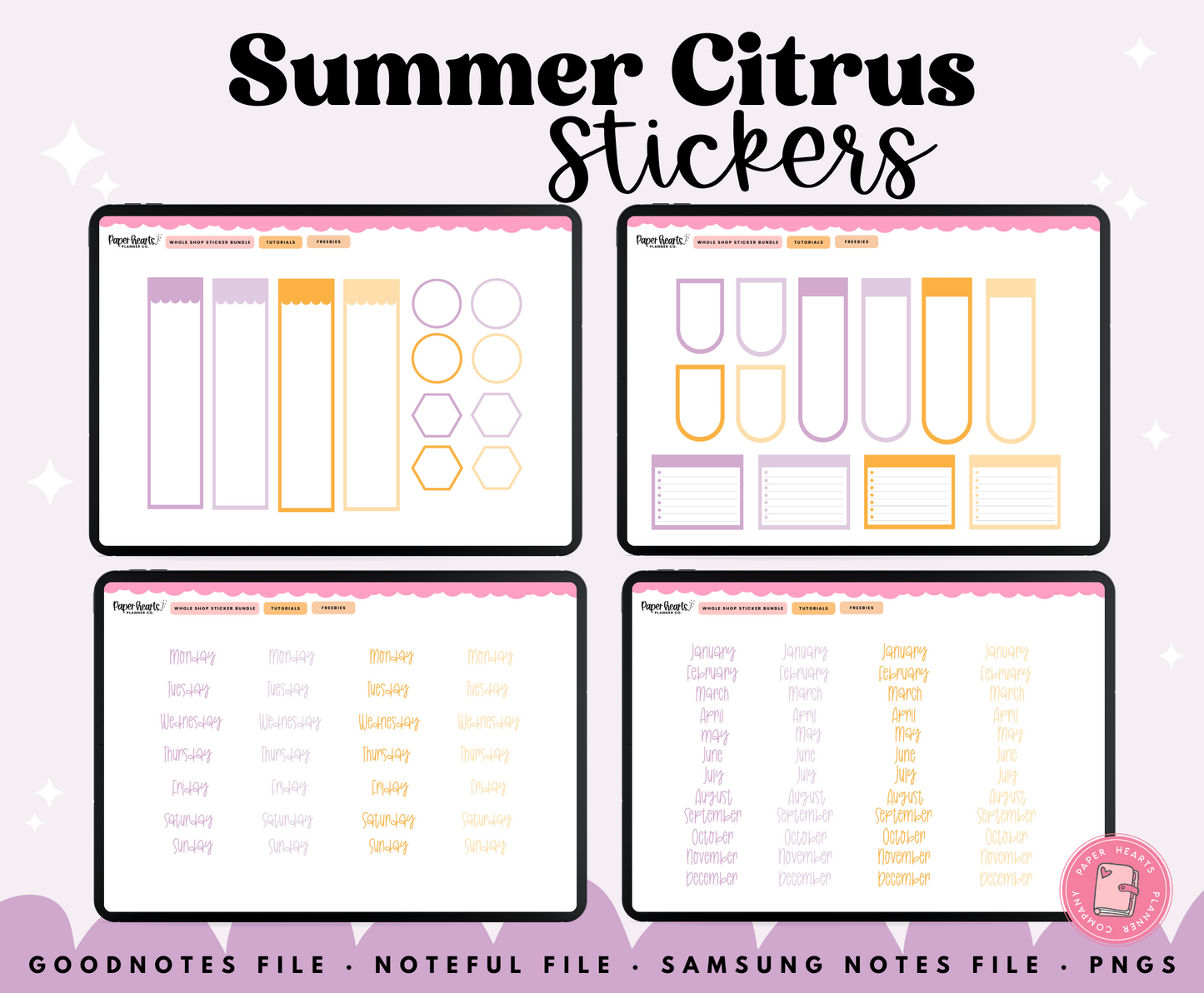 Summer Citrus Stickers