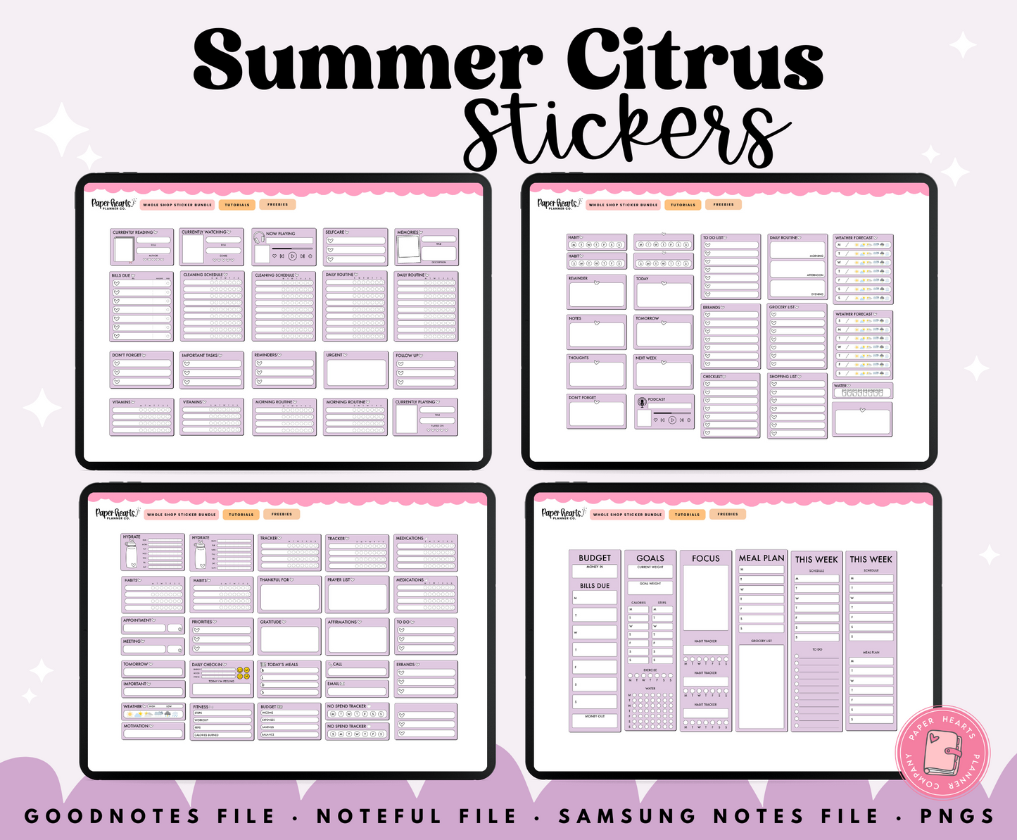 Summer Citrus Stickers