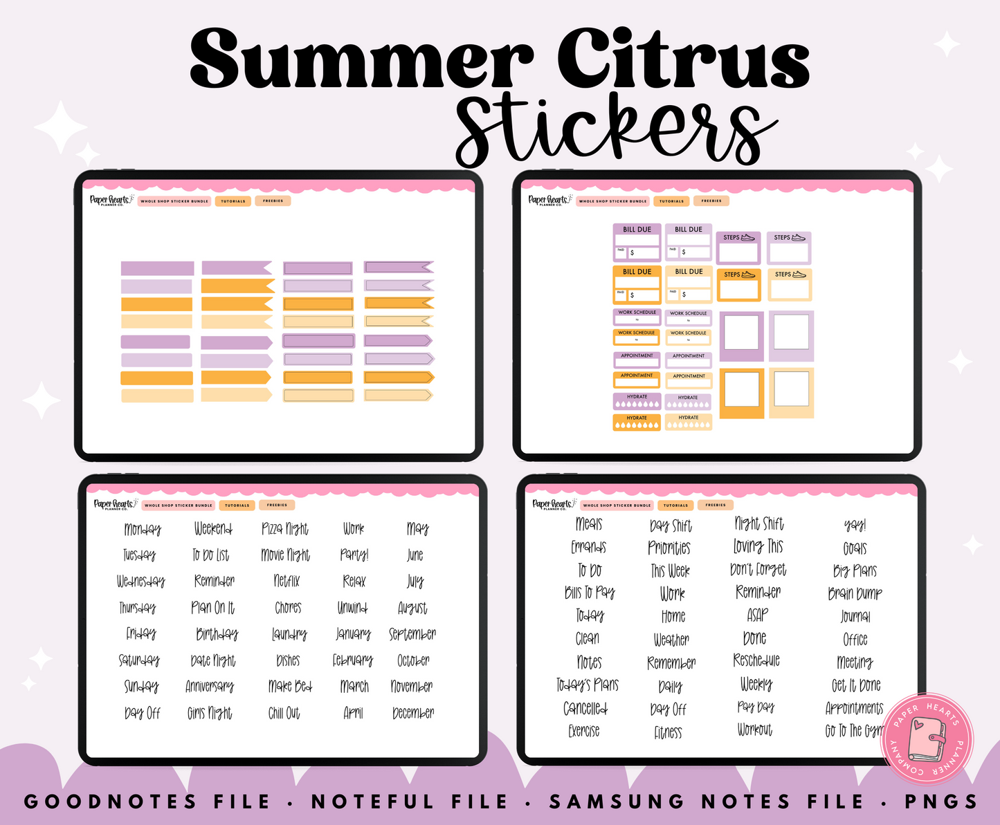 Summer Citrus Stickers