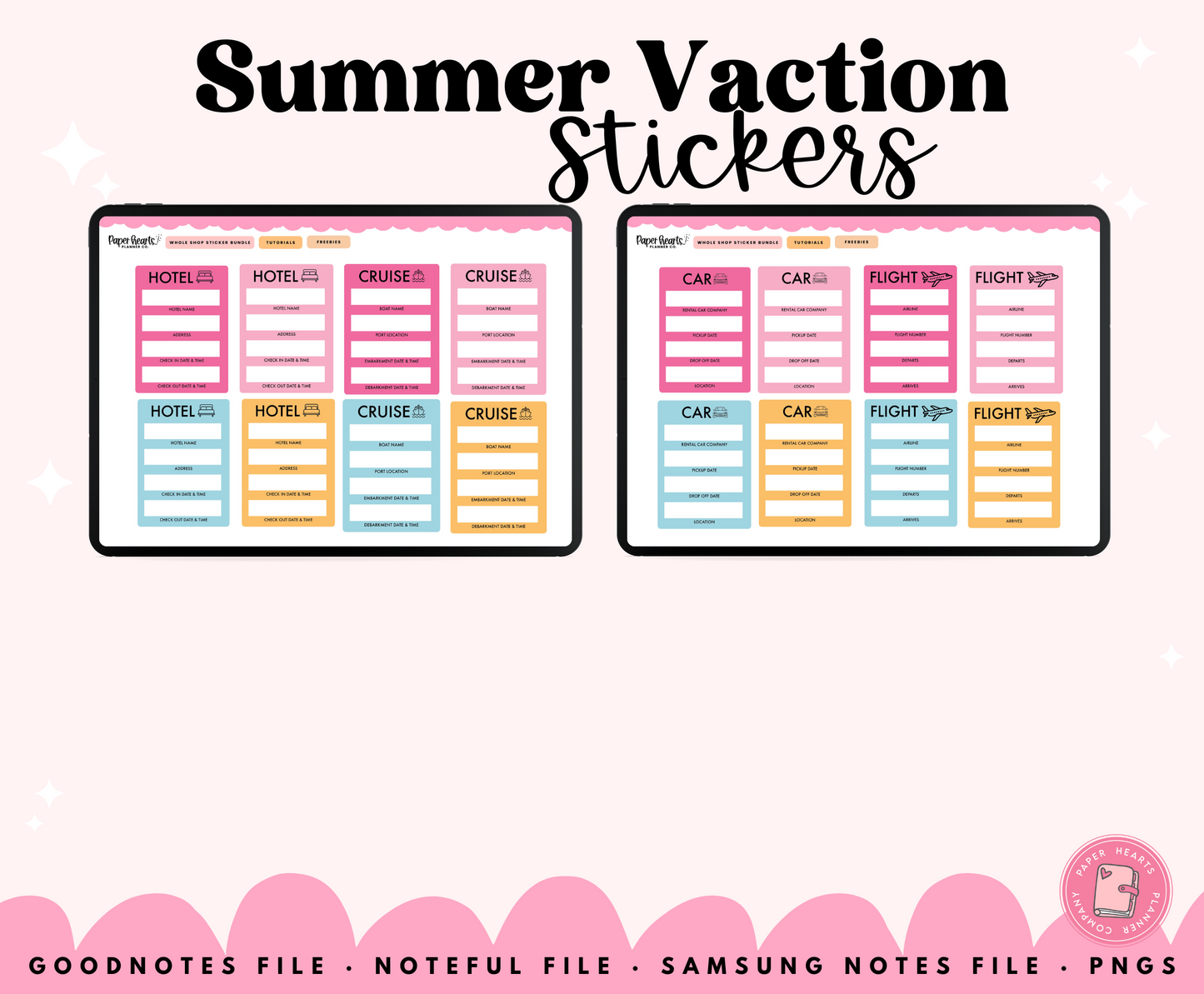 Summer Vacation Stickers