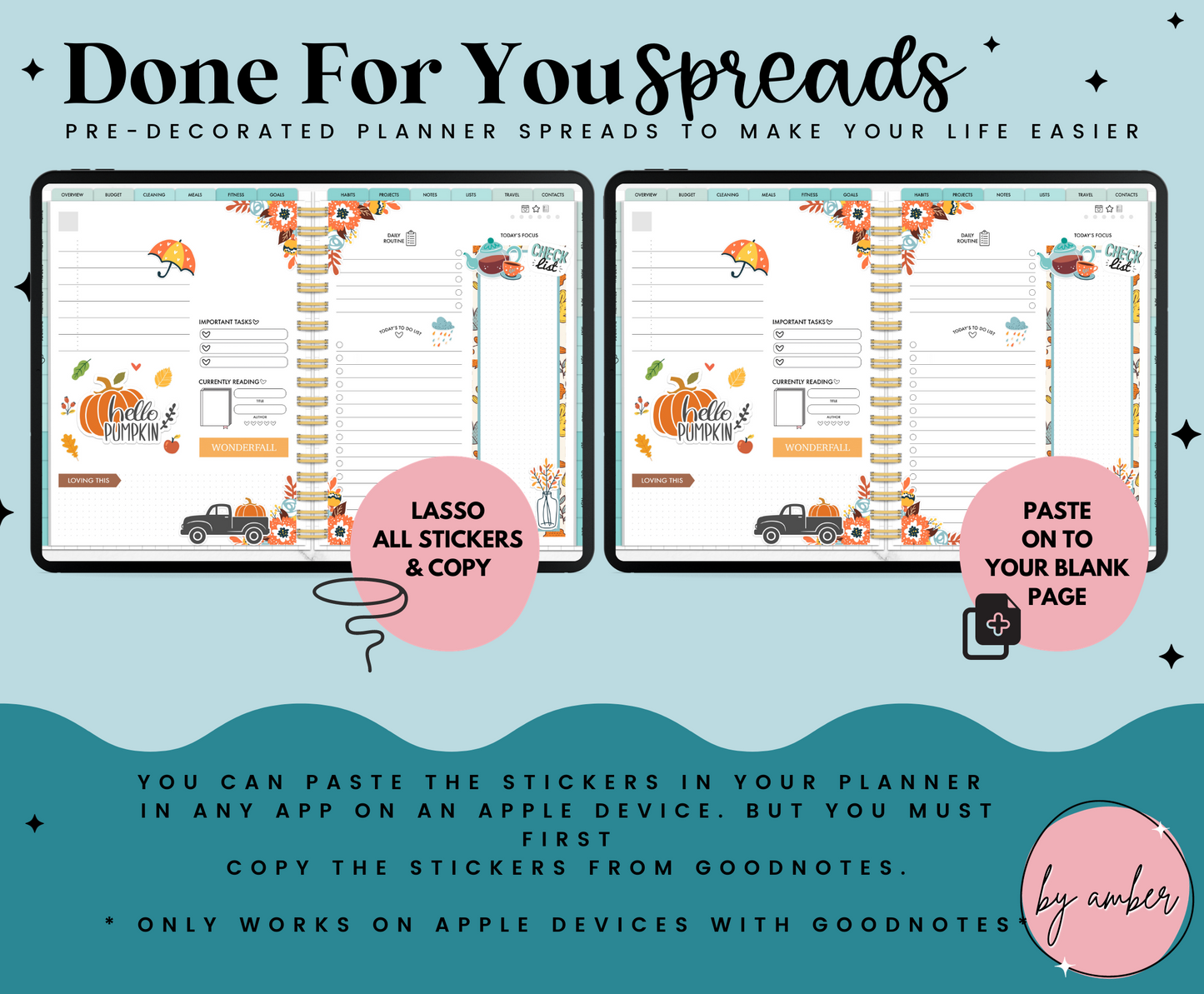 Teal Fall Daily Done For You Spread