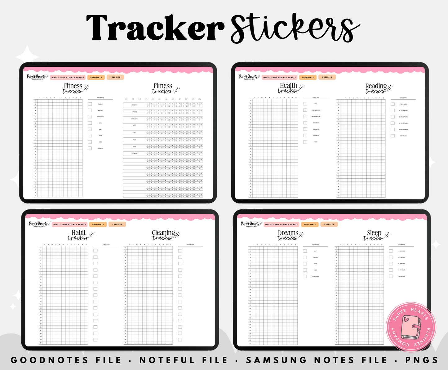 Tracker Full Page Widgets