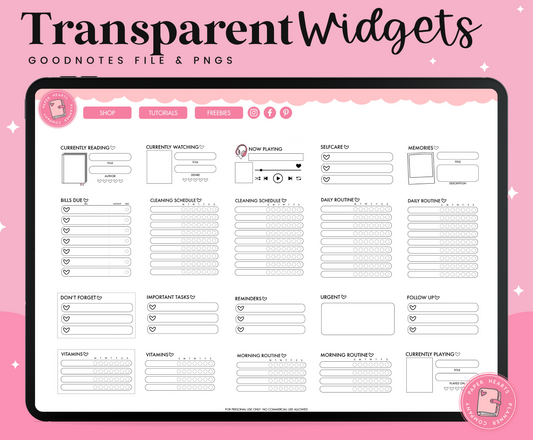 Everyday Planner Widgets V2 Transparent