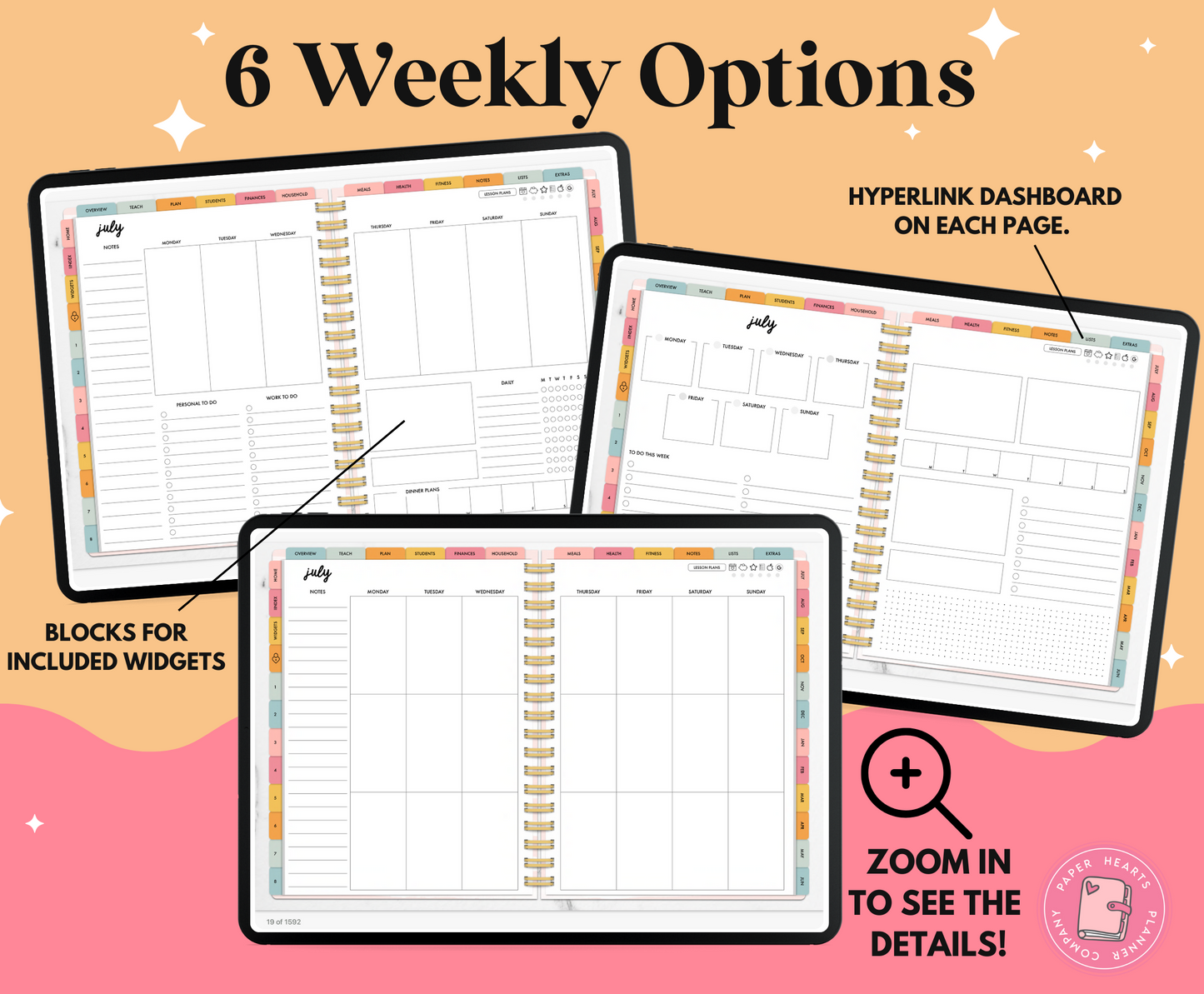 Undated Digital Teacher Planner