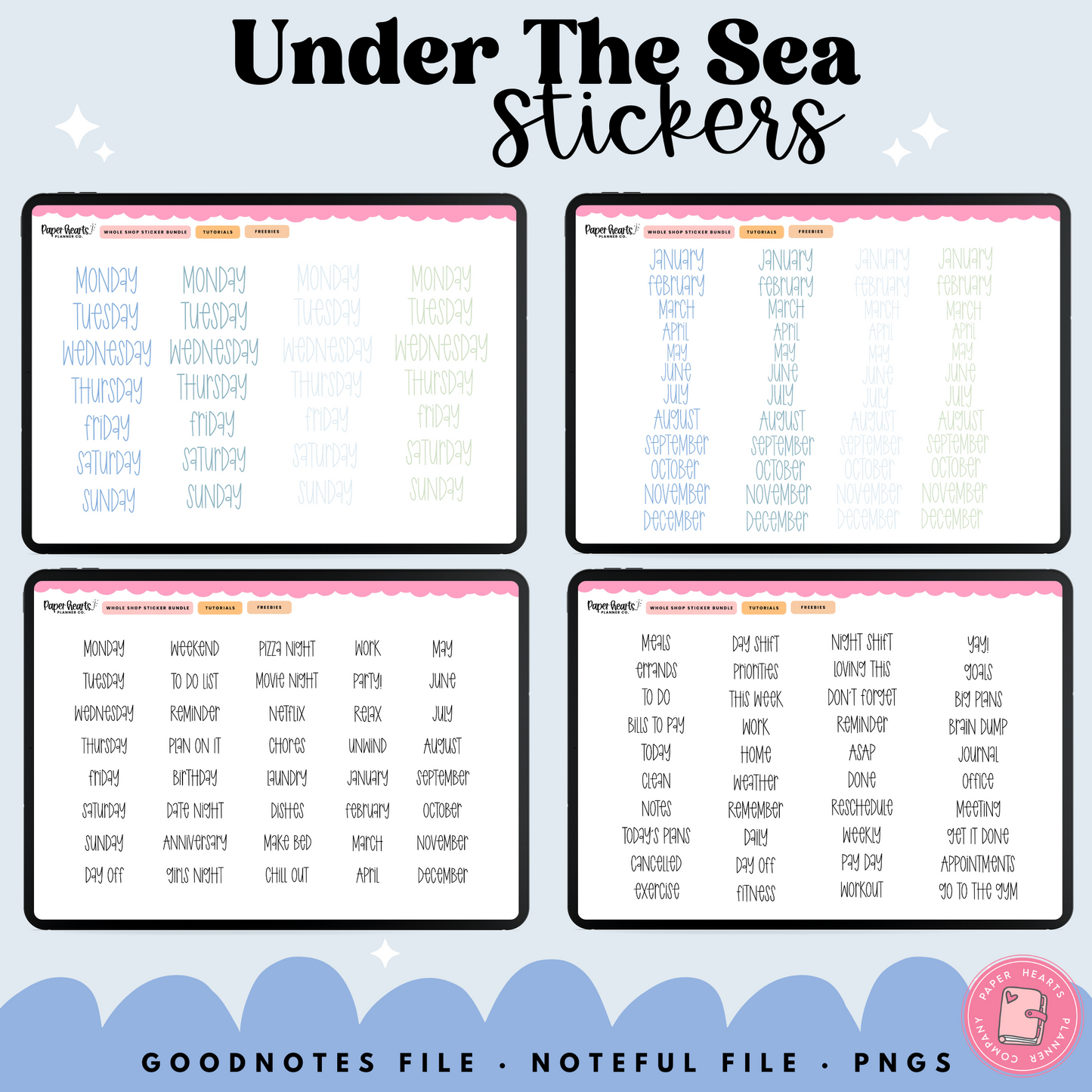 Under The Sea Stickers