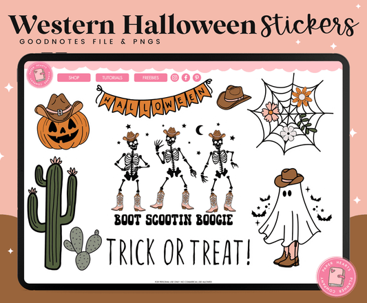 Western Halloween Stickers