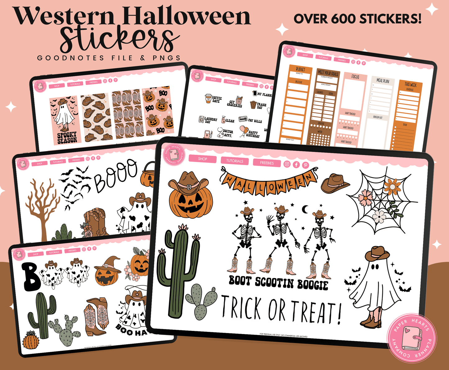 Western Halloween Stickers