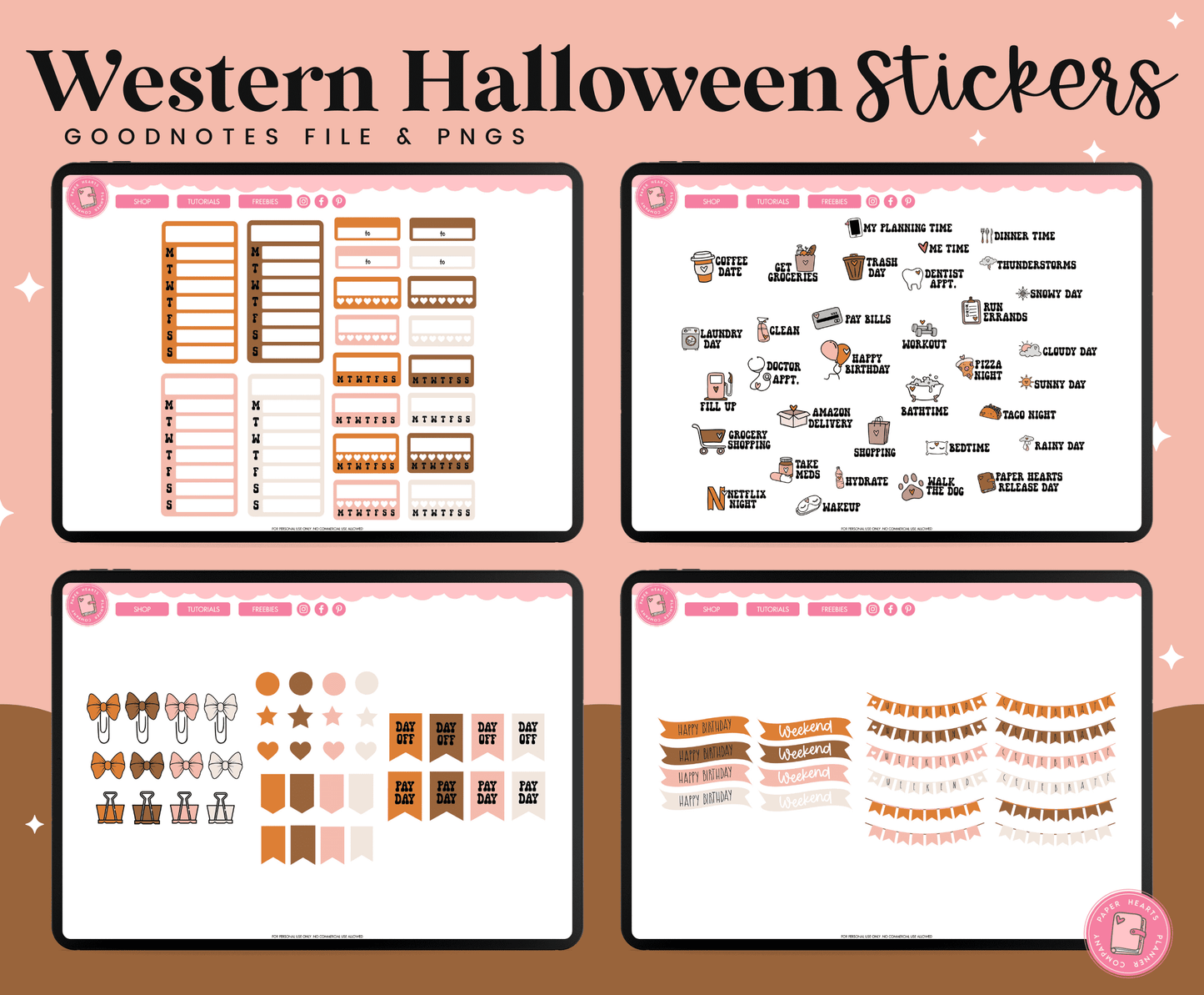 Western Halloween Stickers