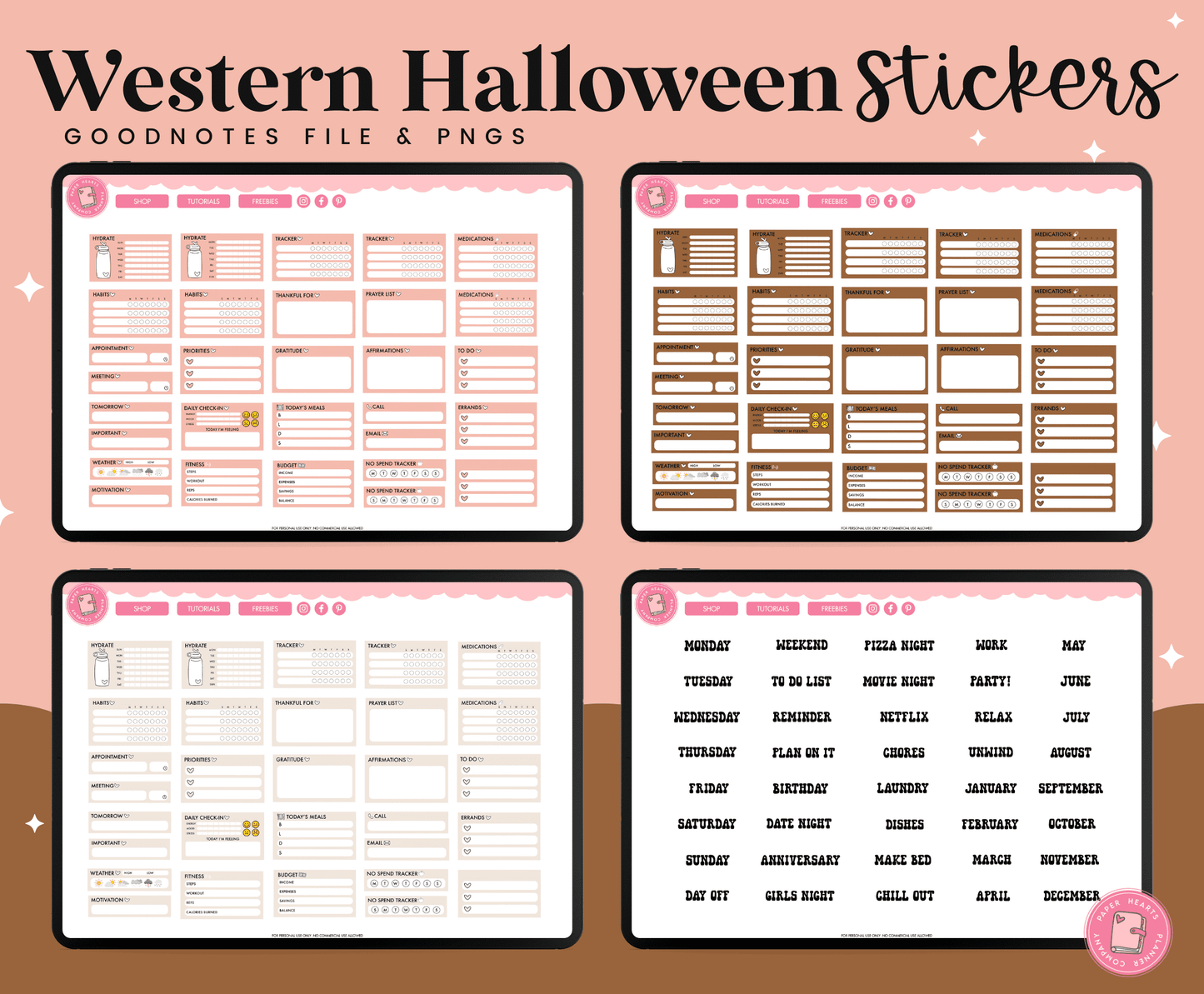 Western Halloween Stickers