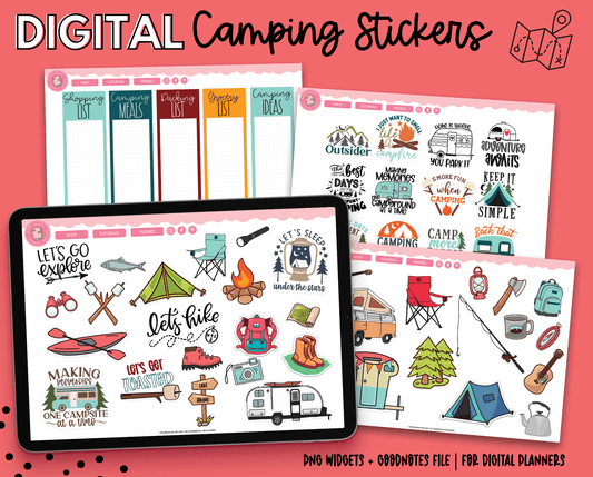 Camping Digital Stickers