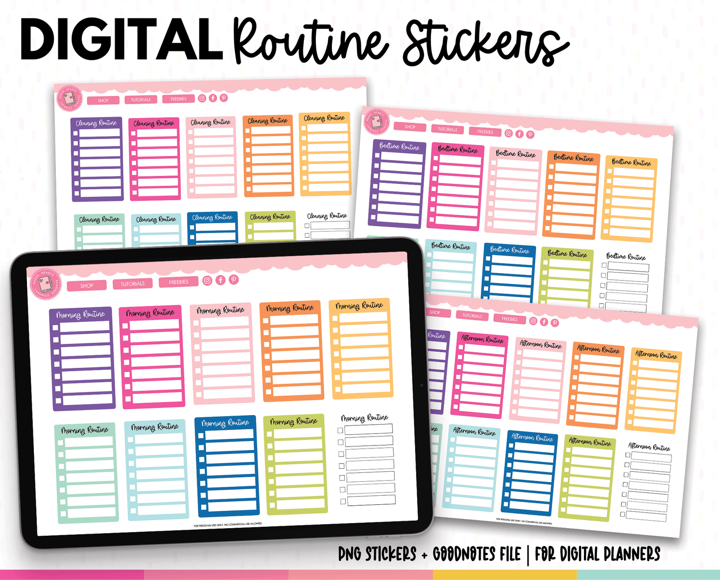 Routine Digital Stickers