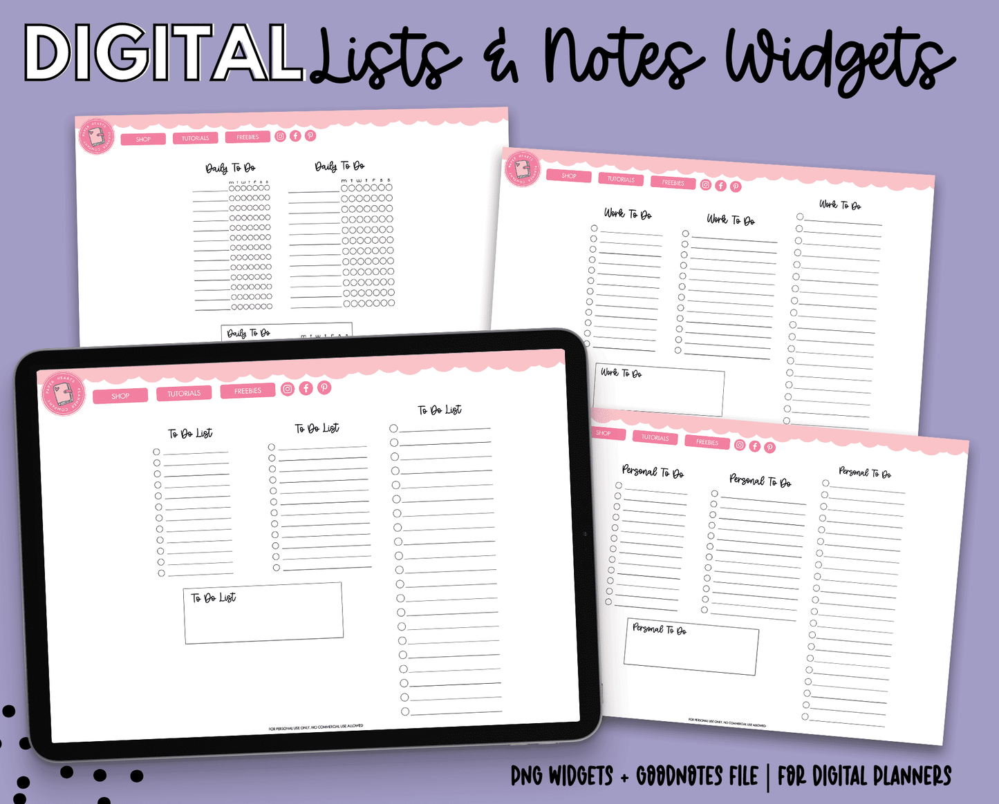 Lists & Notes Widgets