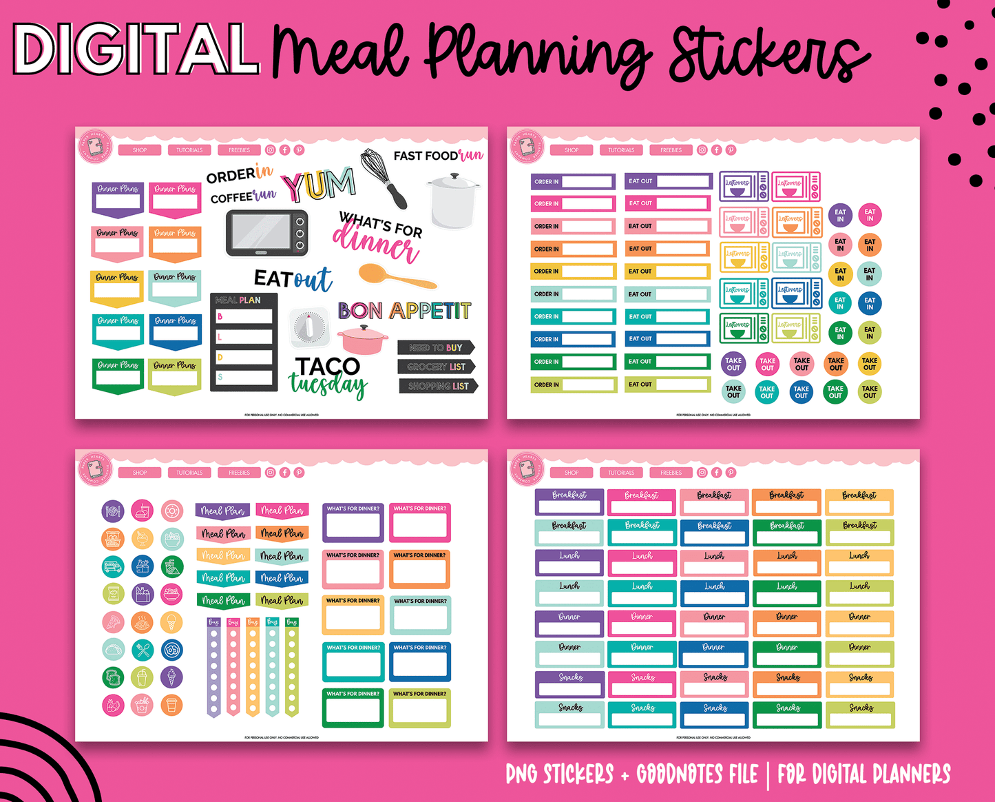 Meal Planning Stickers