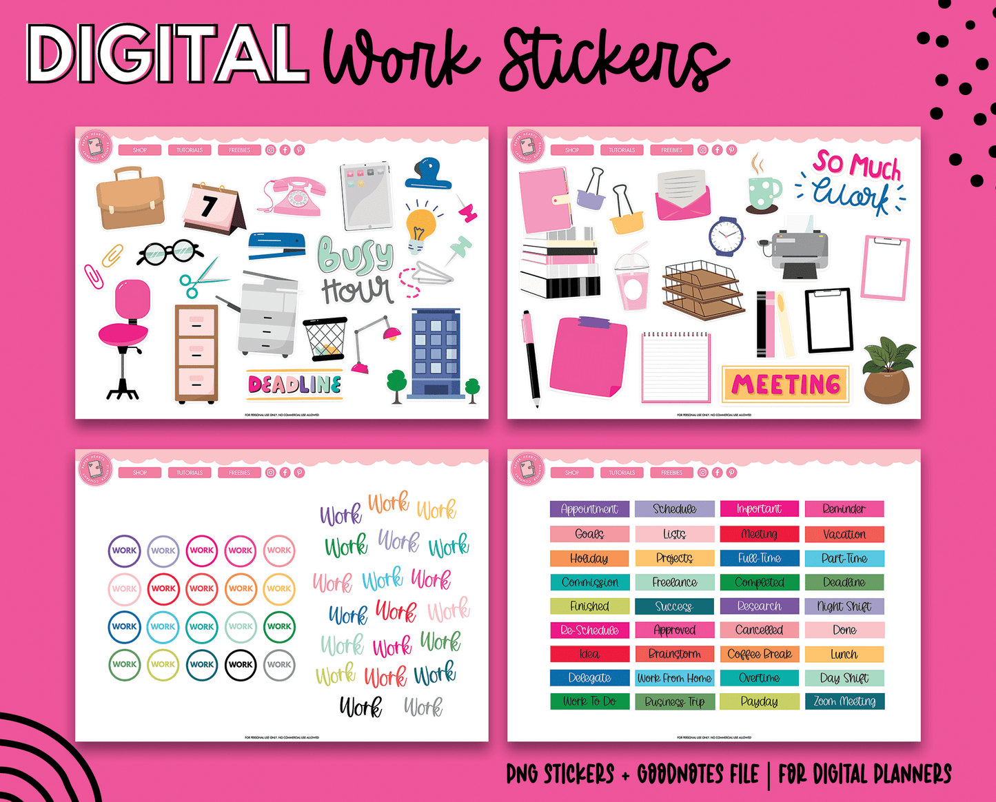 Work Digital Stickers