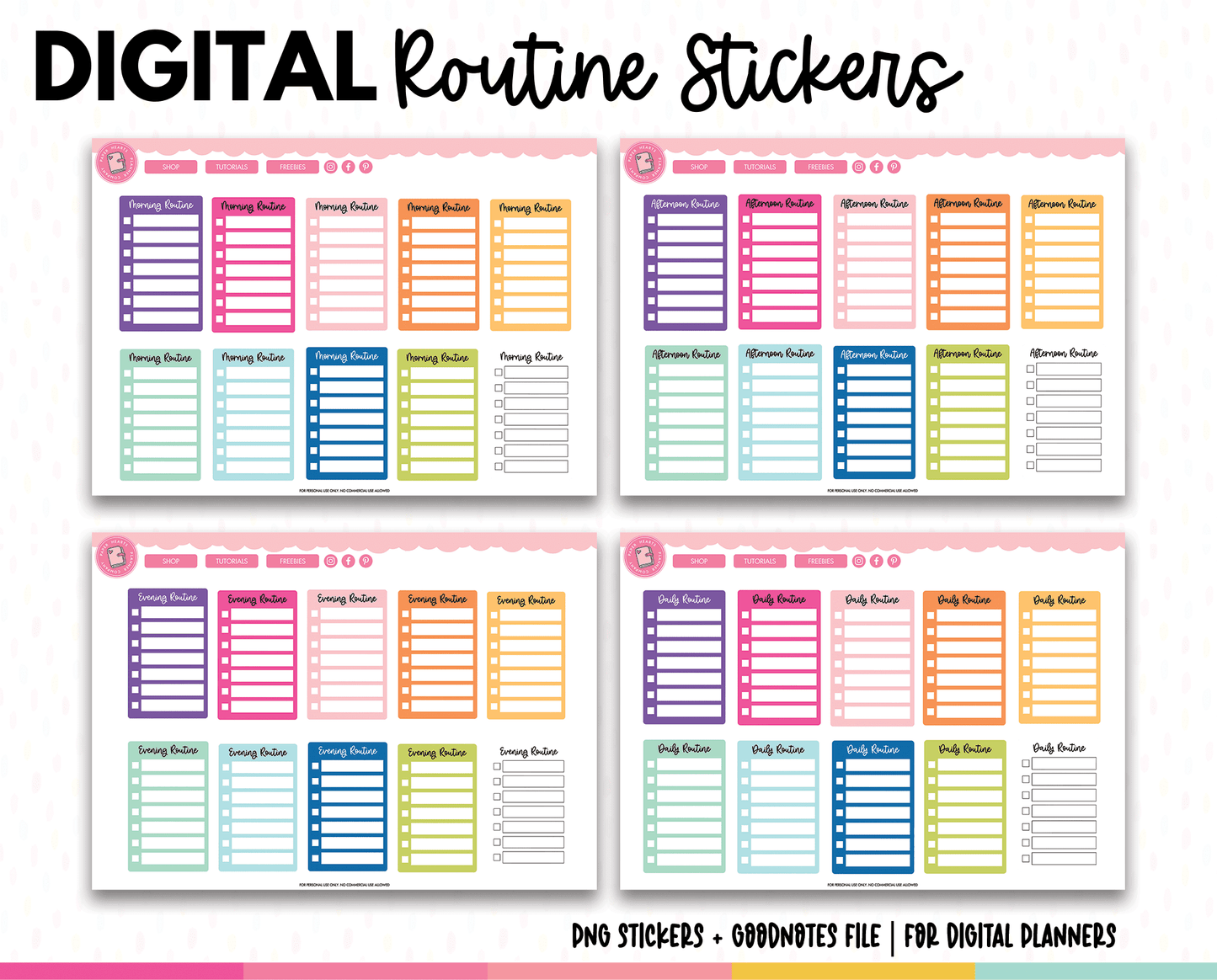 Routine Digital Stickers
