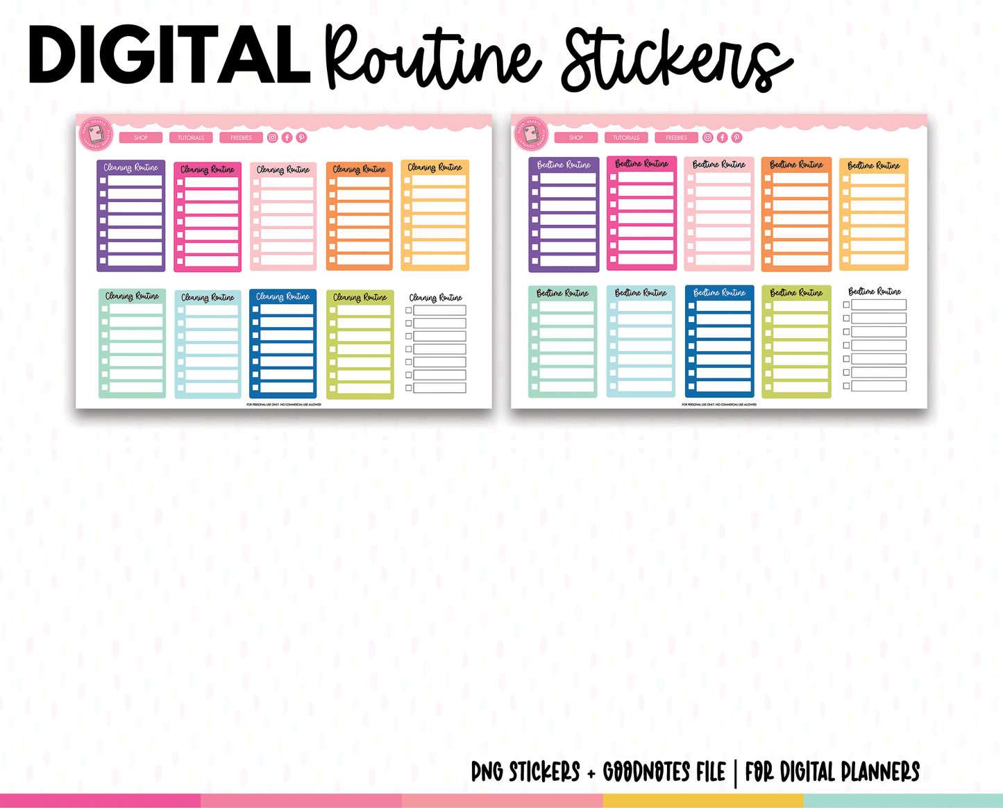 Routine Digital Stickers