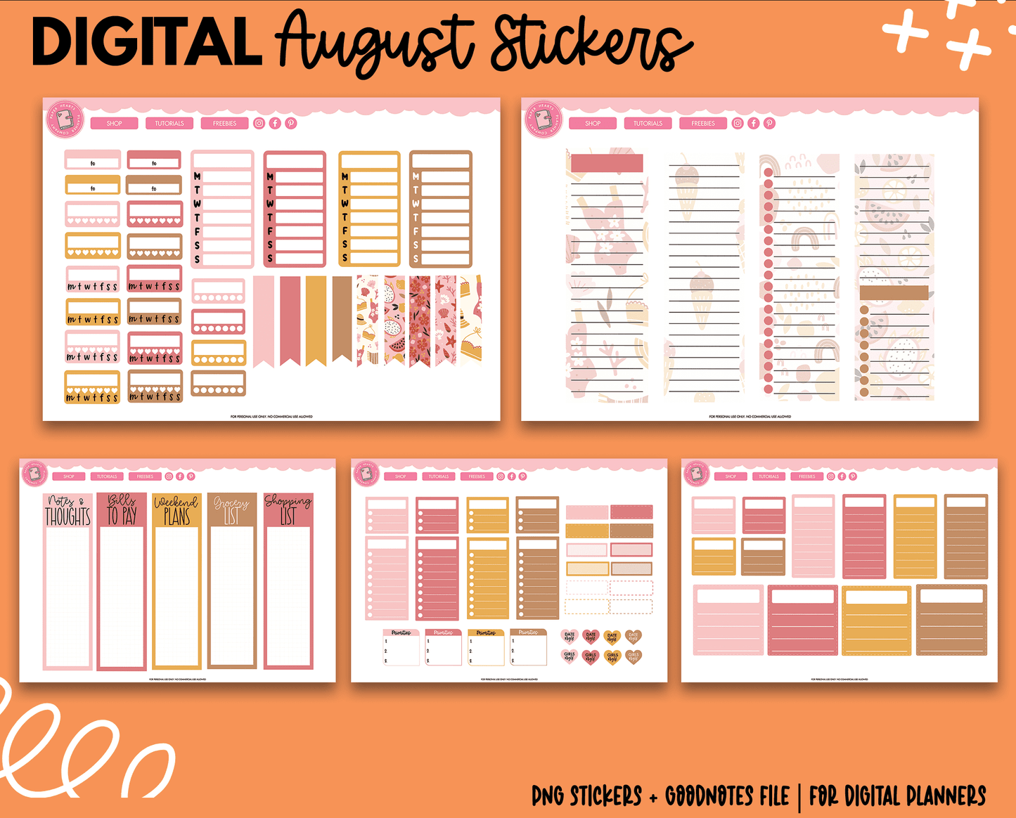 August Sticker Kit