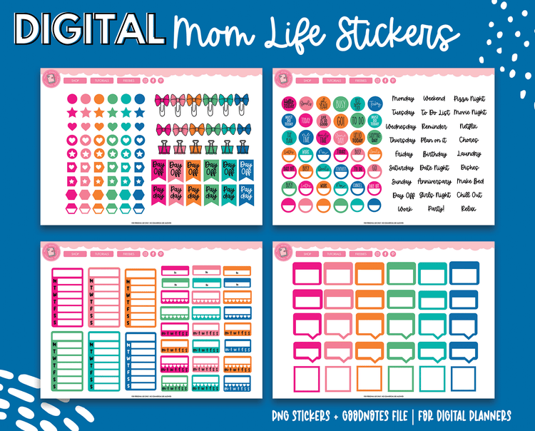 Mom Life Digital Stickers
