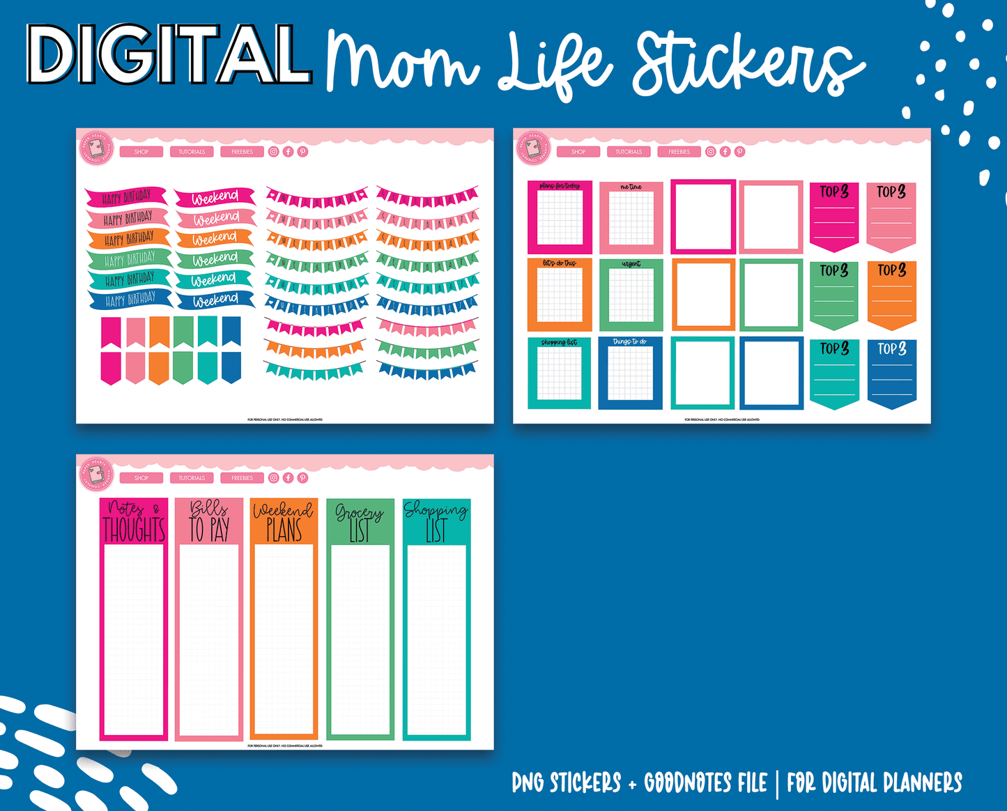 Mom Life Digital Stickers