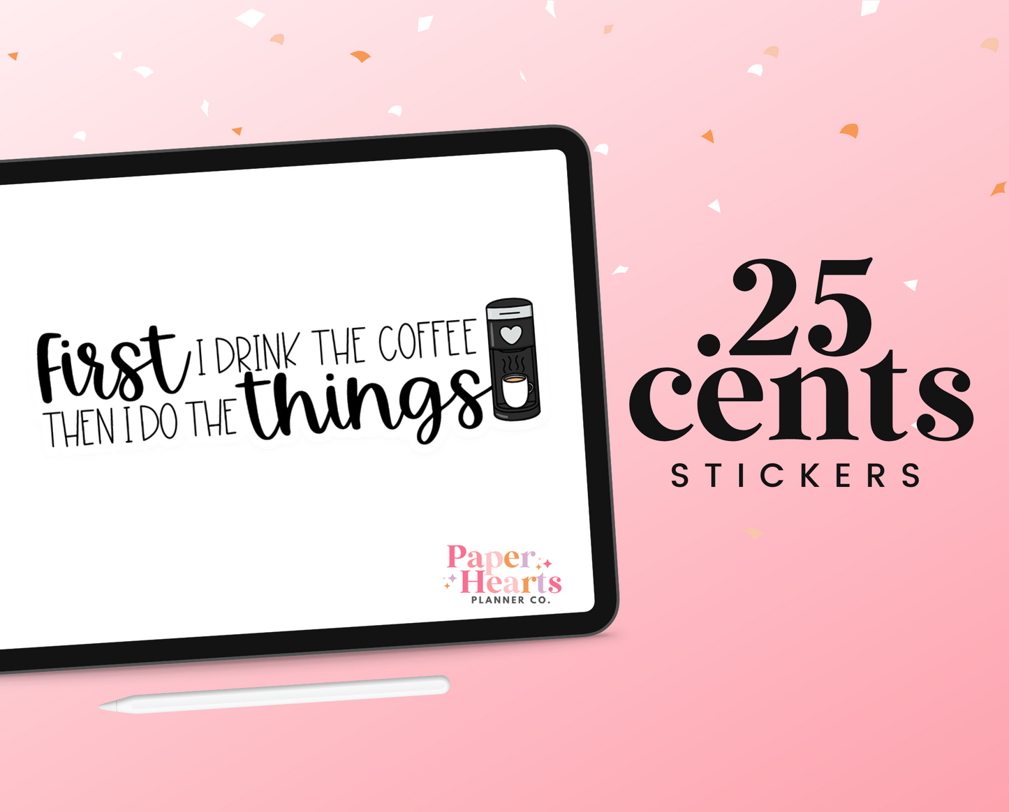 First Hot Coffee Digital Sticker