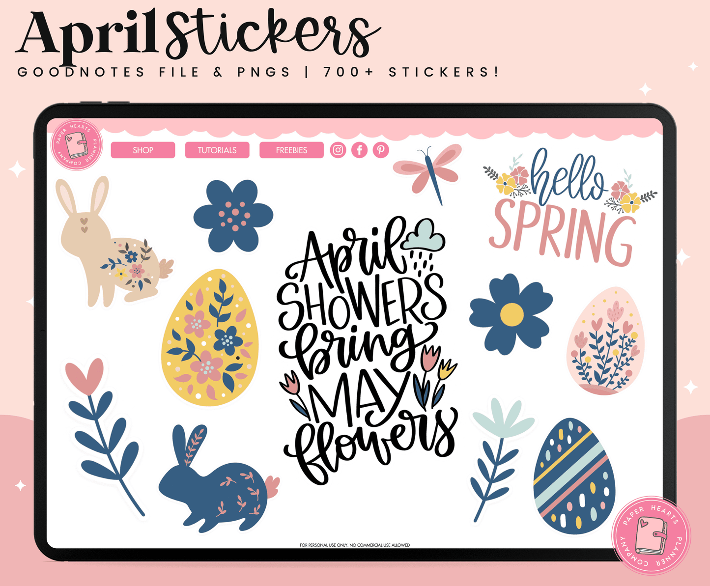 April 2023 Digital Stickers