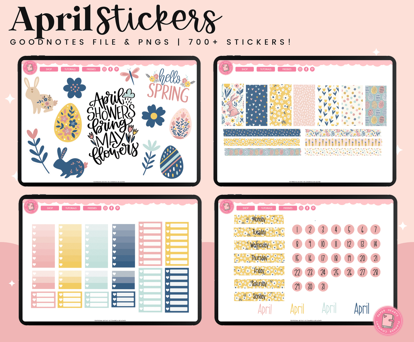 April 2023 Digital Stickers