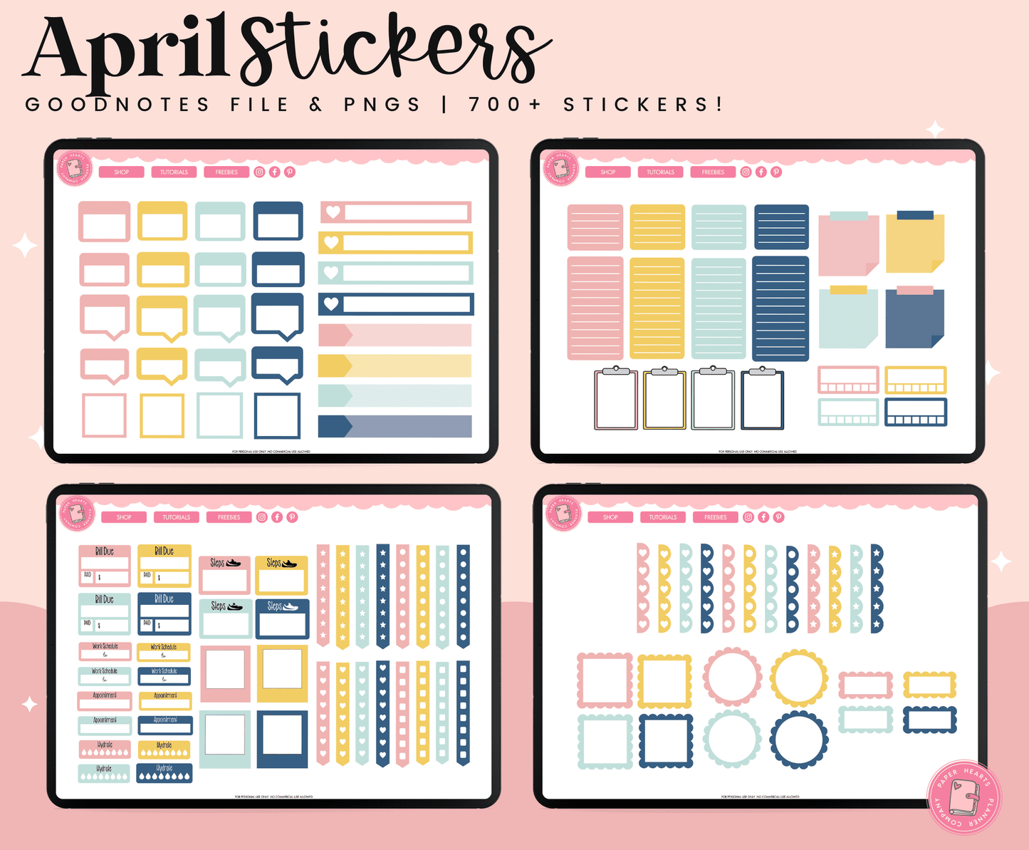 April 2023 Digital Stickers